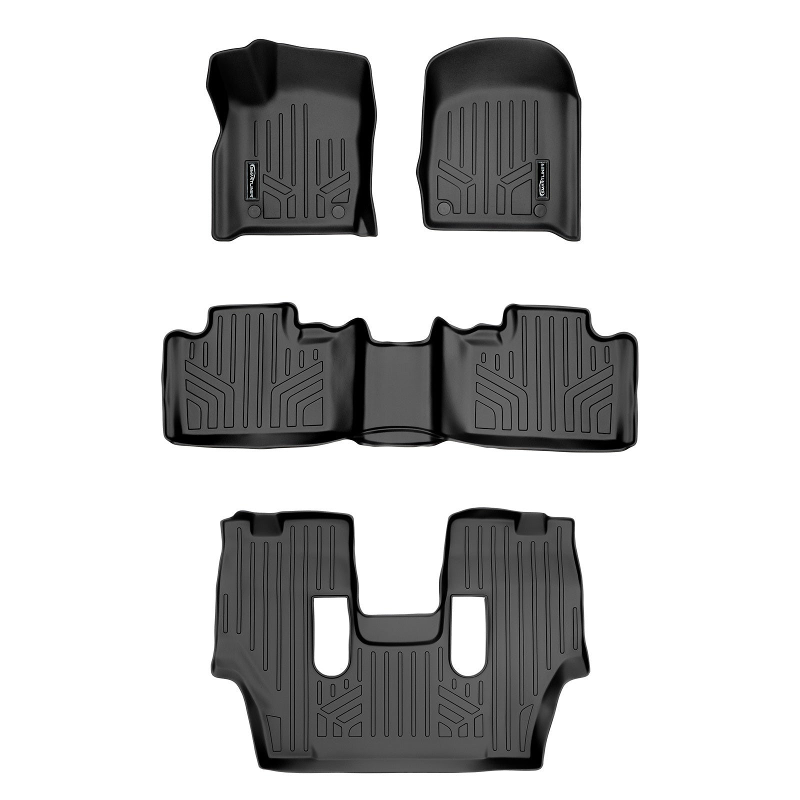 SMARTLINER 2015 - 2025 Dodge Durango 6 Passenger Custom Fit Floor Liners - 1st, 2nd & 3rd Rows
