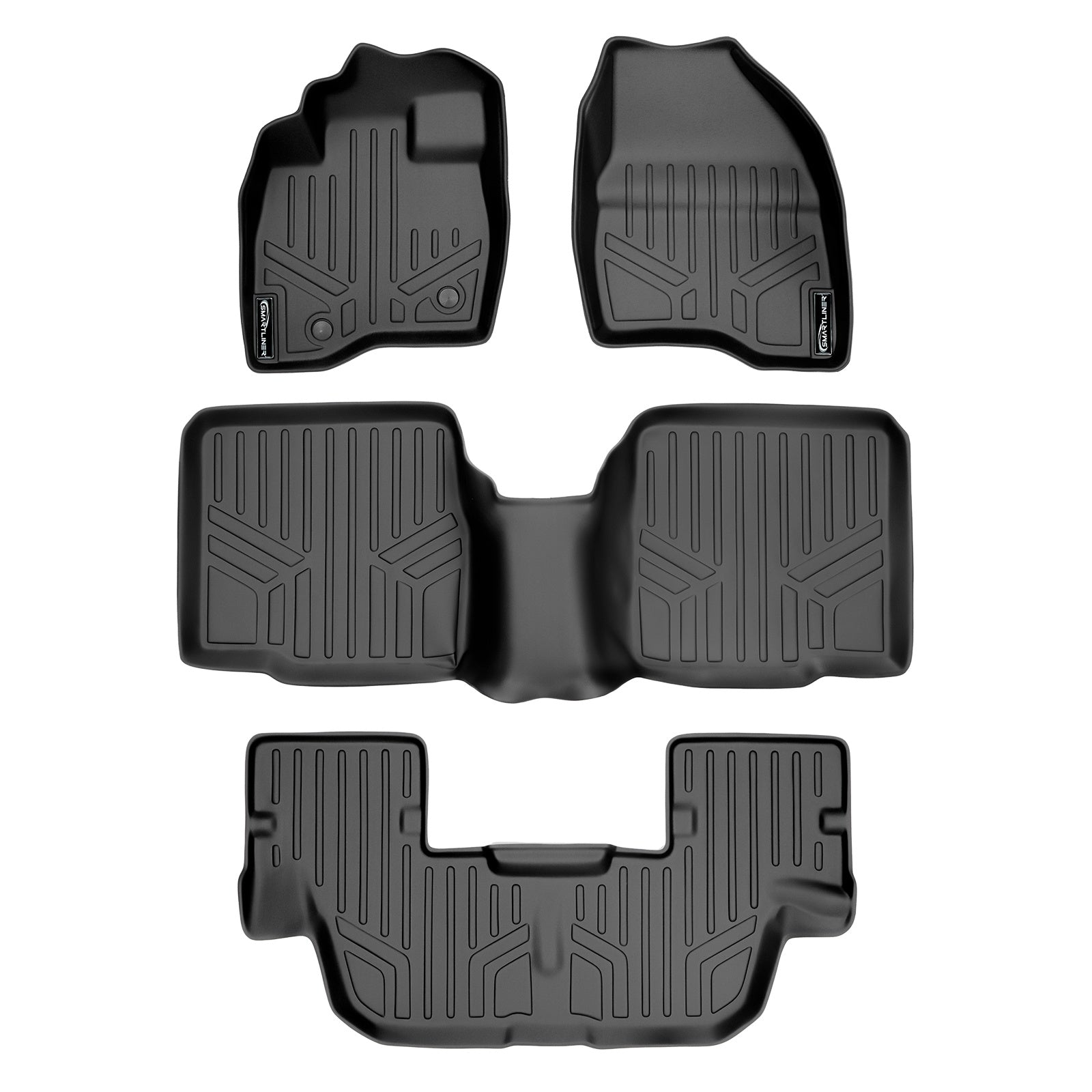 SMARTLINER 2015 - 2016 Ford Explorer 8 Passenger Custom Fit Floor Liners - 1st, 2nd & 3rd Rows