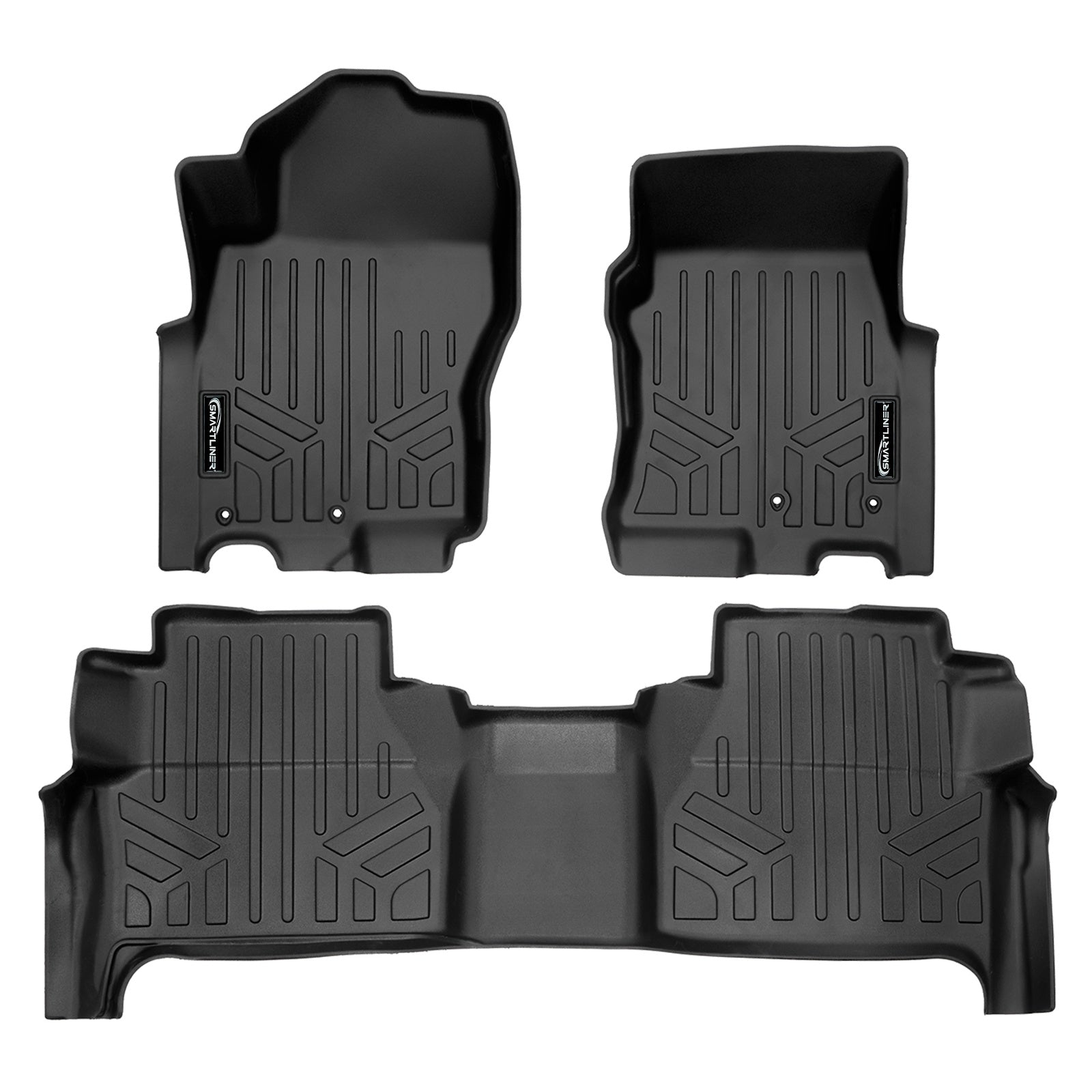 SMARTLINER 2022 - 2025 Nissan Frontier Crew Cab Custom Fit Floor Liners - 1st & 2nd Rows
