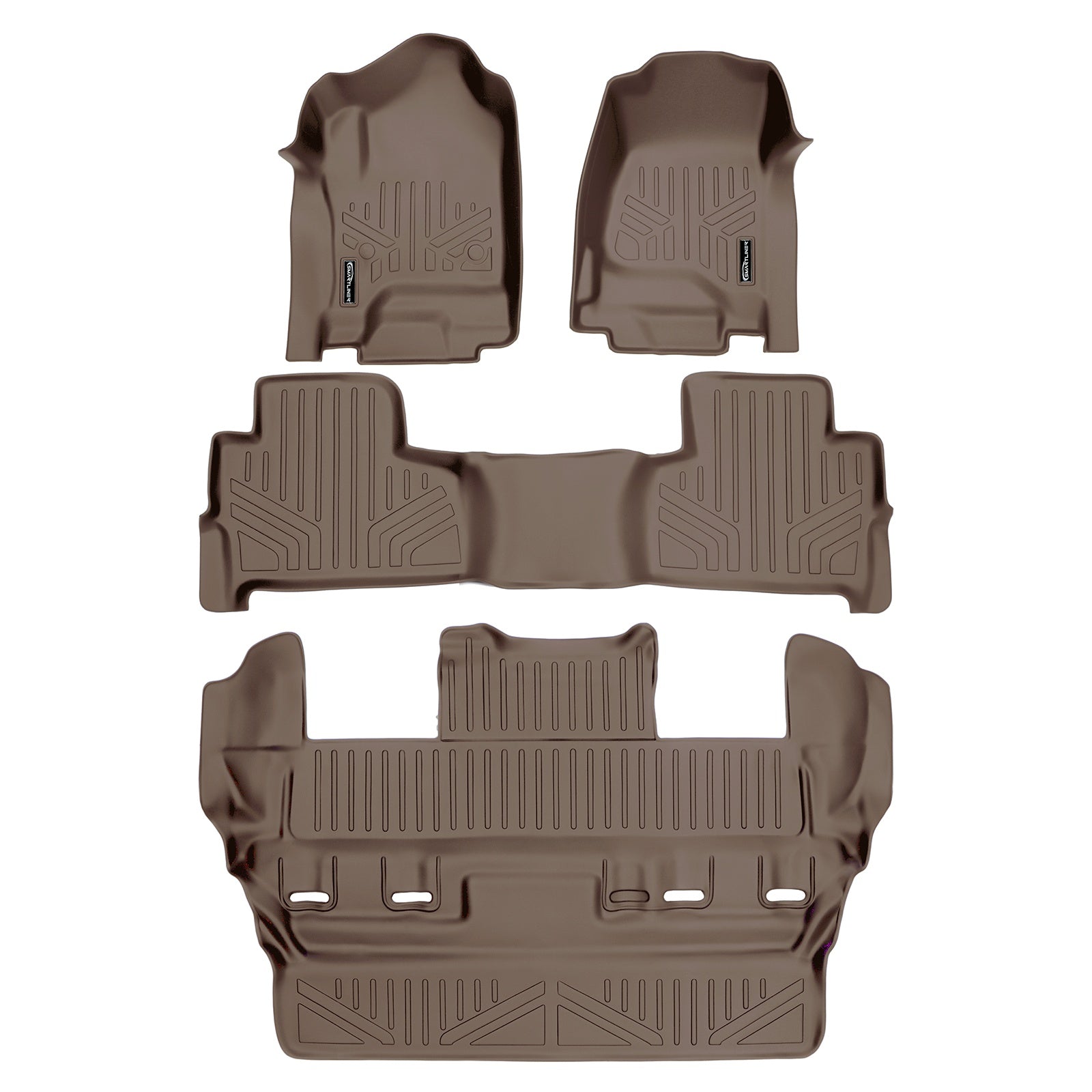 SMARTLINER 2015 - 2020 Chevrolet Tahoe 7 Passenger Custom Fit Floor Liners - 1st, 2nd & 3rd Rows