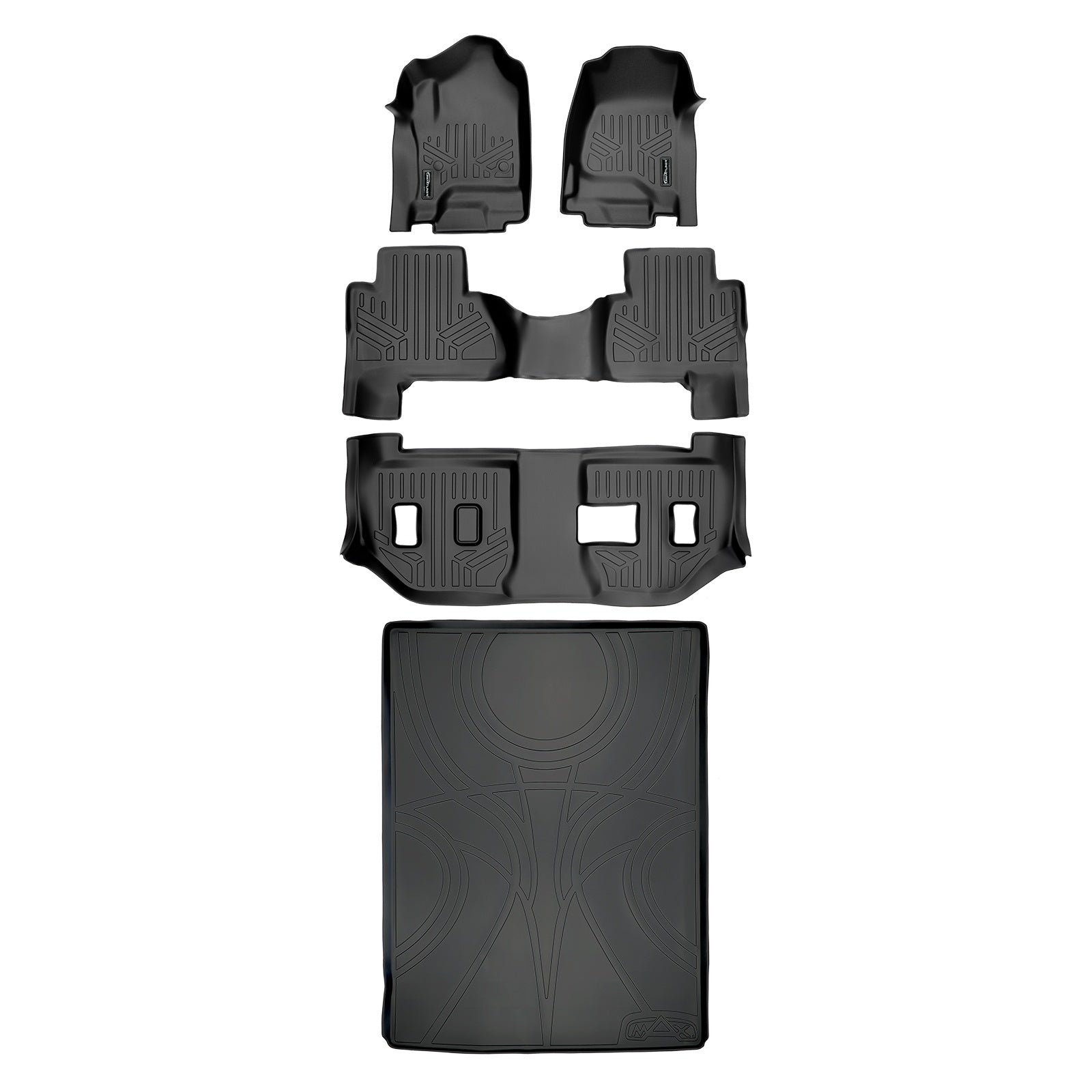 SMARTLINER 2015 - 2020 Cadillac Escalade ESV 8 Passenger Custom Fit Floor Liners - 1st, 2nd, 3rd & 4th Rows
