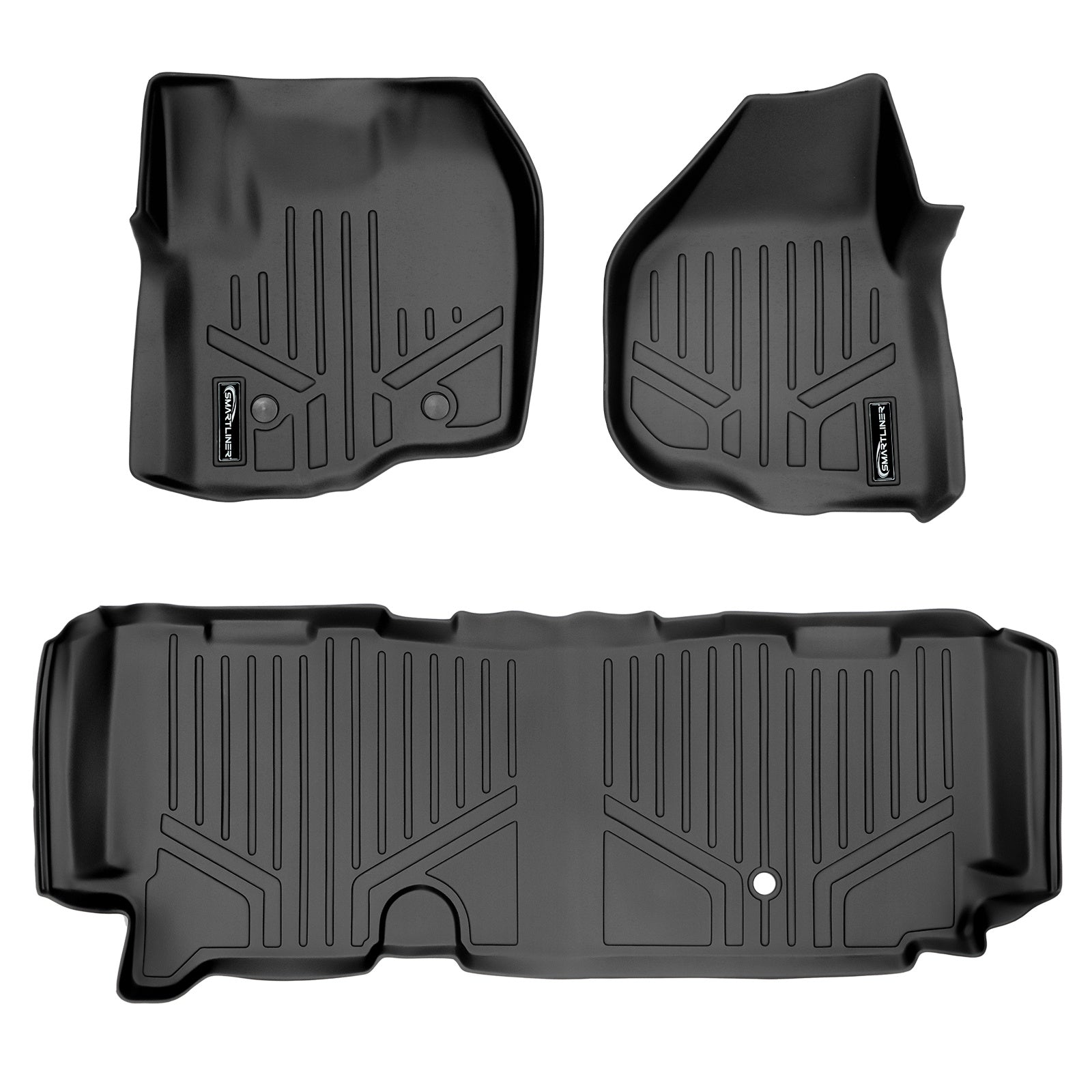 SMARTLINER 2013 - 2016 Ford F-350 Super Cab Custom Fit Floor Liners - 1st & 2nd Rows