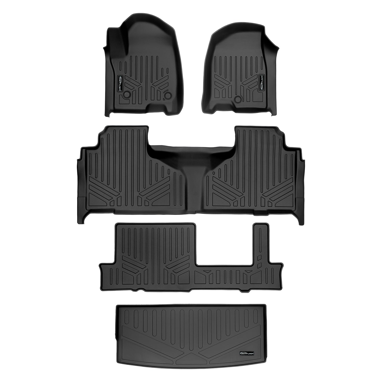 SMARTLINER 2021 - 2025 GMC Yukon All Configurations Custom Fit Floor Liners - 1st, 2nd, 3rd & 4th Rows