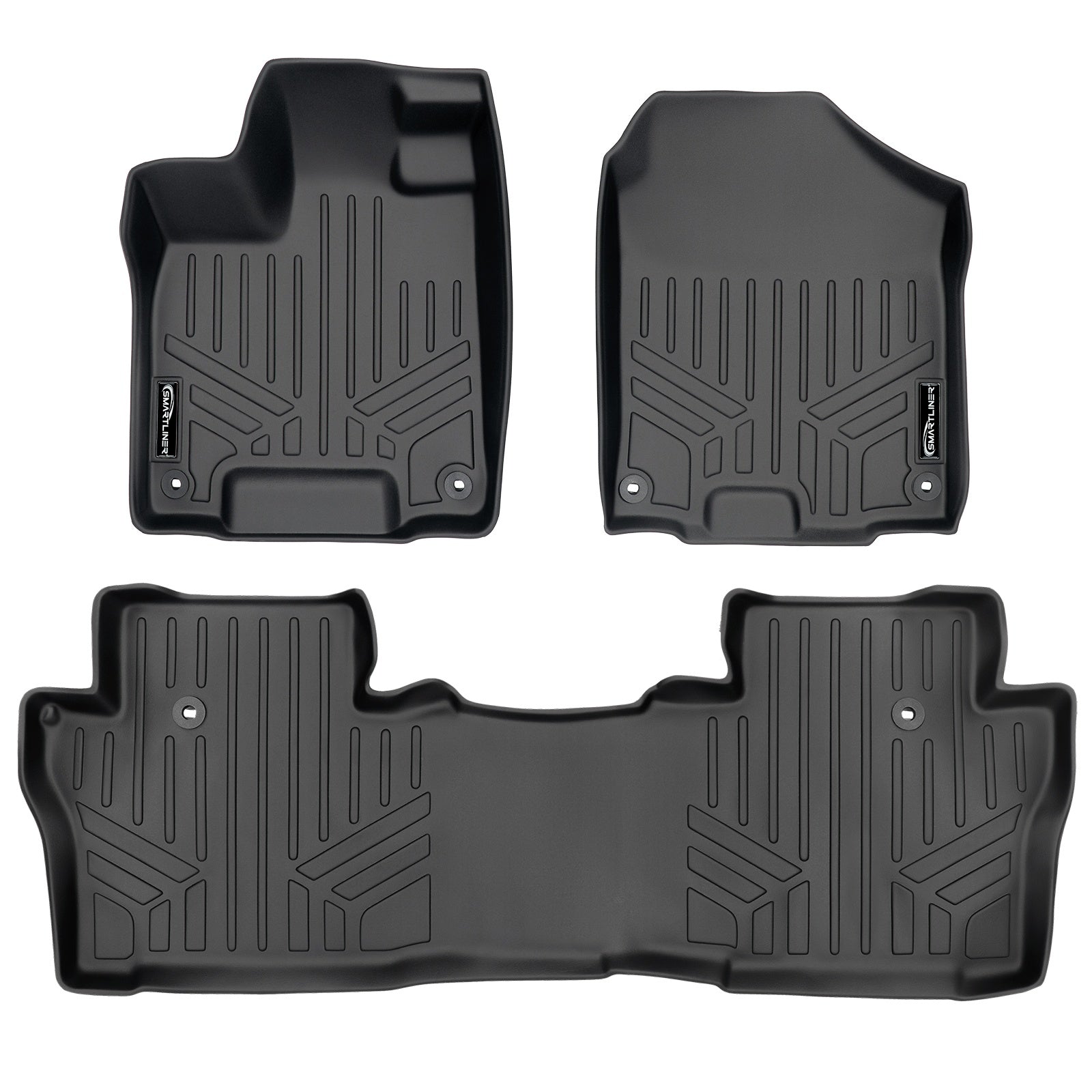 SMARTLINER 2016 - 2022 Honda Pilot 7 Passenger and 8 Passenger Custom Fit Floor Liners - 1st & 2nd Rows