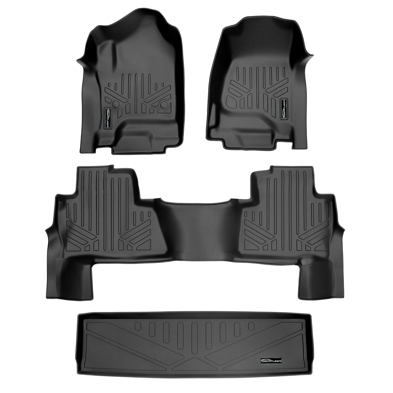 SMARTLINER 2015 - 2020 Chevrolet Tahoe 8 Passenger Custom Fit Floor Liners - 1st, 2nd & 3rd Rows