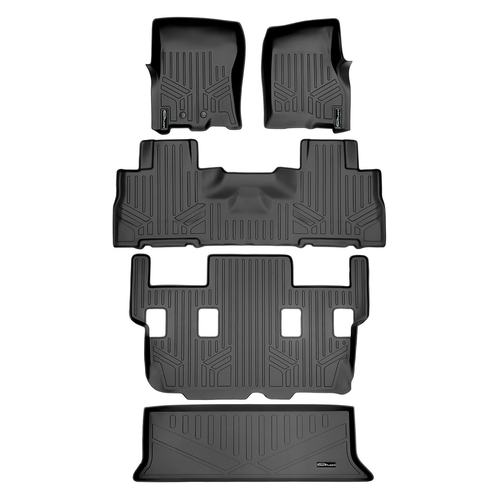 SMARTLINER 2011 - 2017 Lincoln Navigator 7 Passenger Custom Fit Floor Liners - 1st, 2nd, 3rd & 4th Rows
