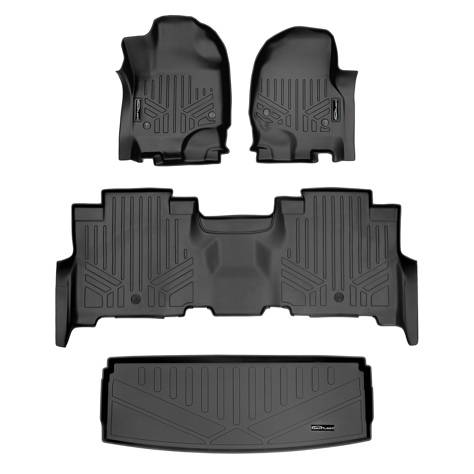 SMARTLINER 2018 - 2024 Lincoln Navigator 8 Passenger Custom Fit Floor Liners - 1st, 2nd & 3rd Rows