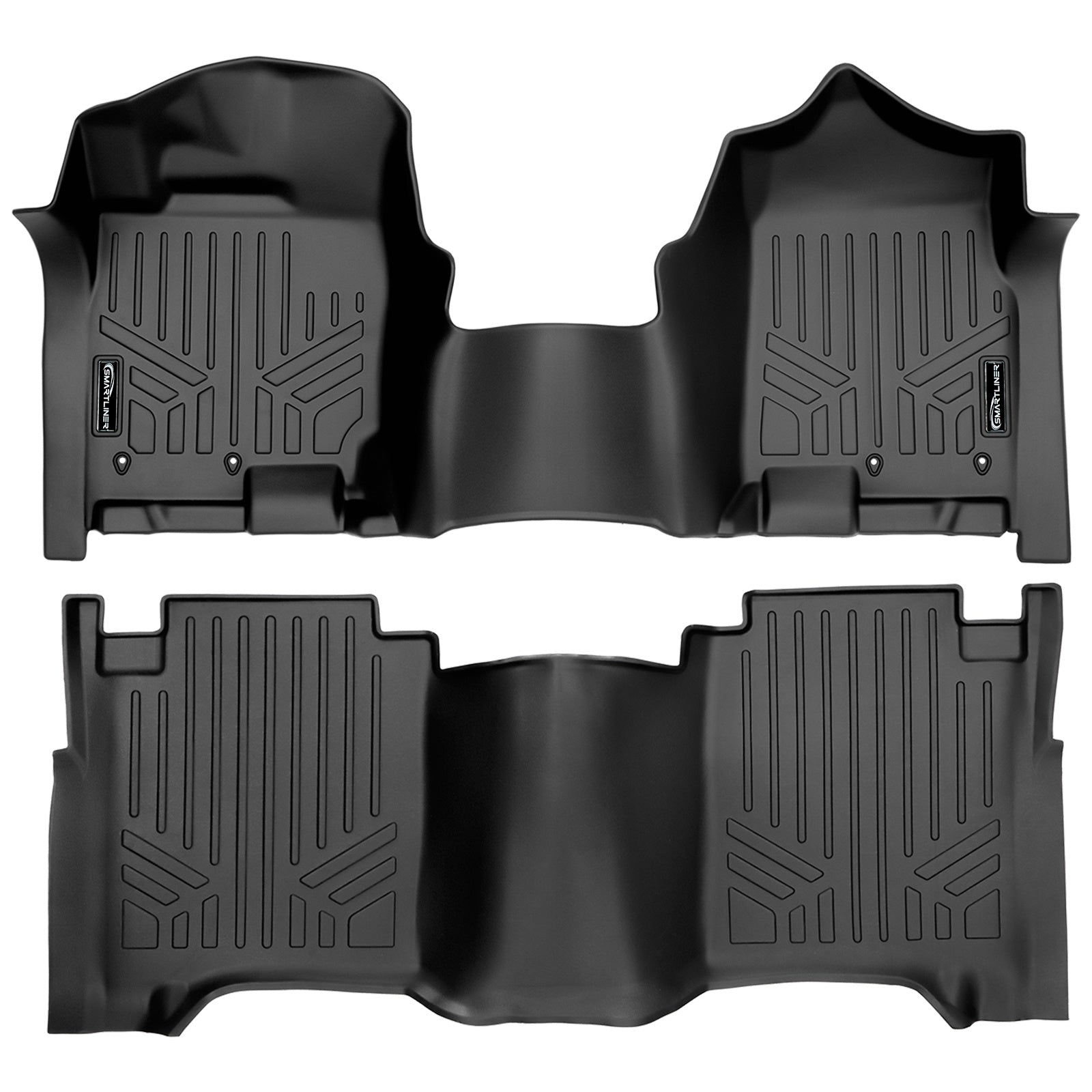 SMARTLINER 2017 - 2024 Nissan Titan King Cab Custom Fit Floor Liners - 1st & 2nd Rows - Over Hump