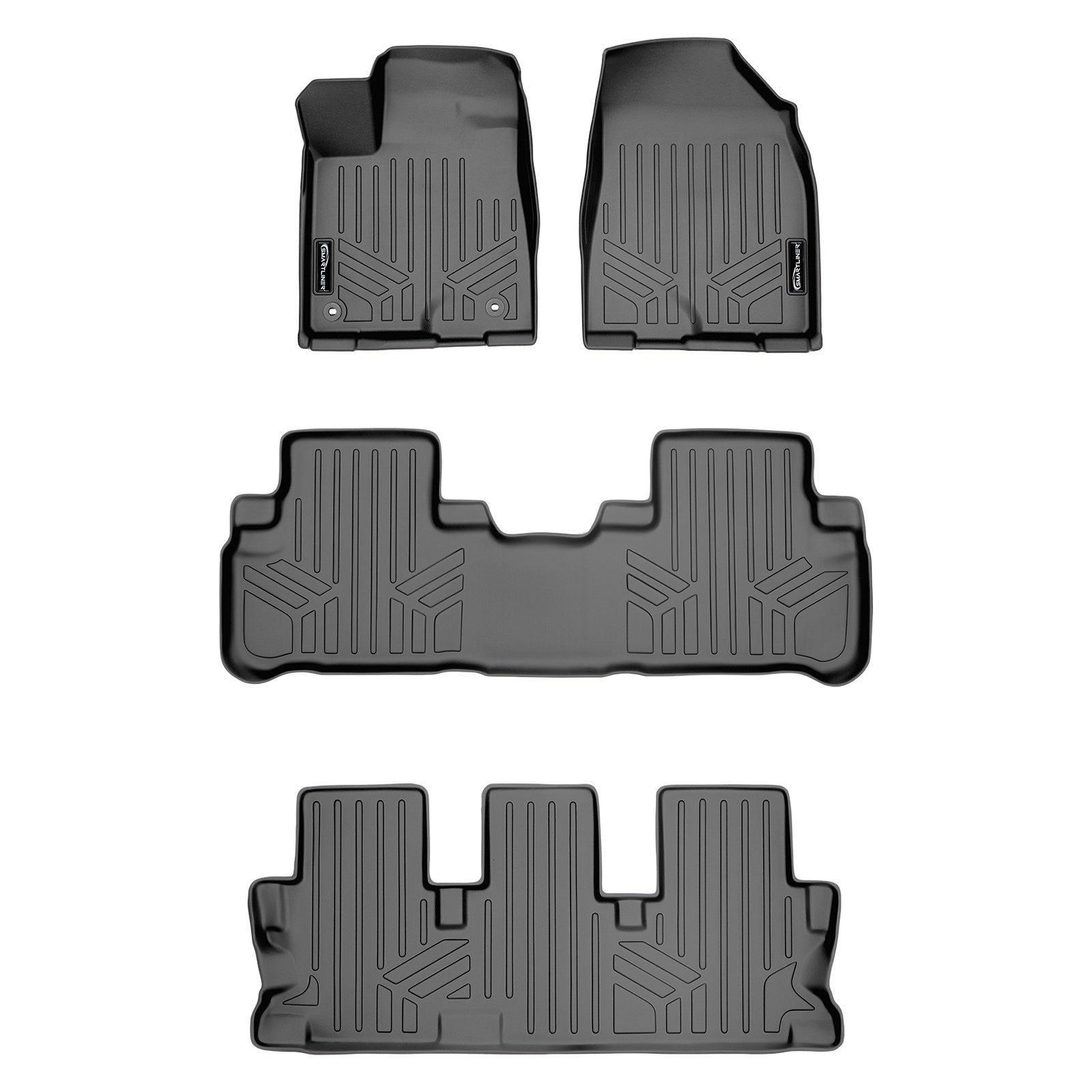 SMARTLINER 2014 - 2019 Toyota Highlander All Configurations Custom Fit Floor Liners - 1st, 2nd & 3rd Rows - Bench
