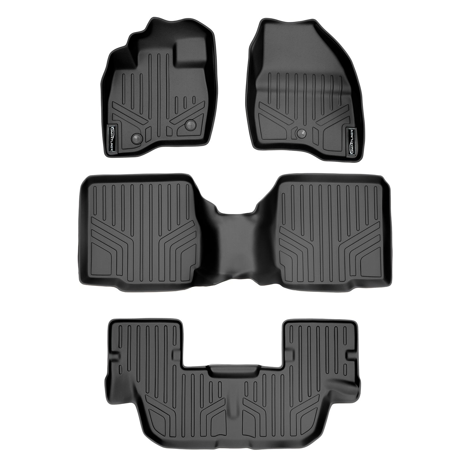 SMARTLINER 2017 - 2019 Ford Explorer 7 Passenger Custom Fit Floor Liners - 1st, 2nd & 3rd Rows