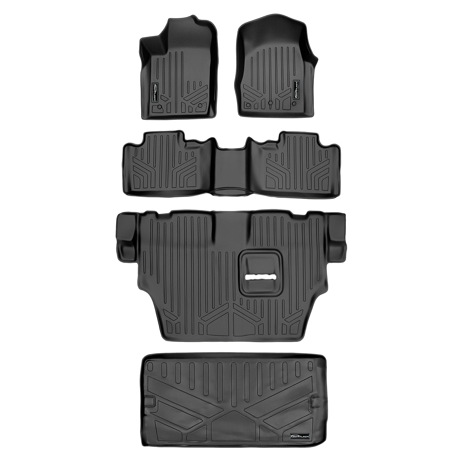 SMARTLINER 2013 - 2015 Dodge Durango 7 Passenger Custom Fit Floor Liners - 1st, 2nd, 3rd & 4th Rows