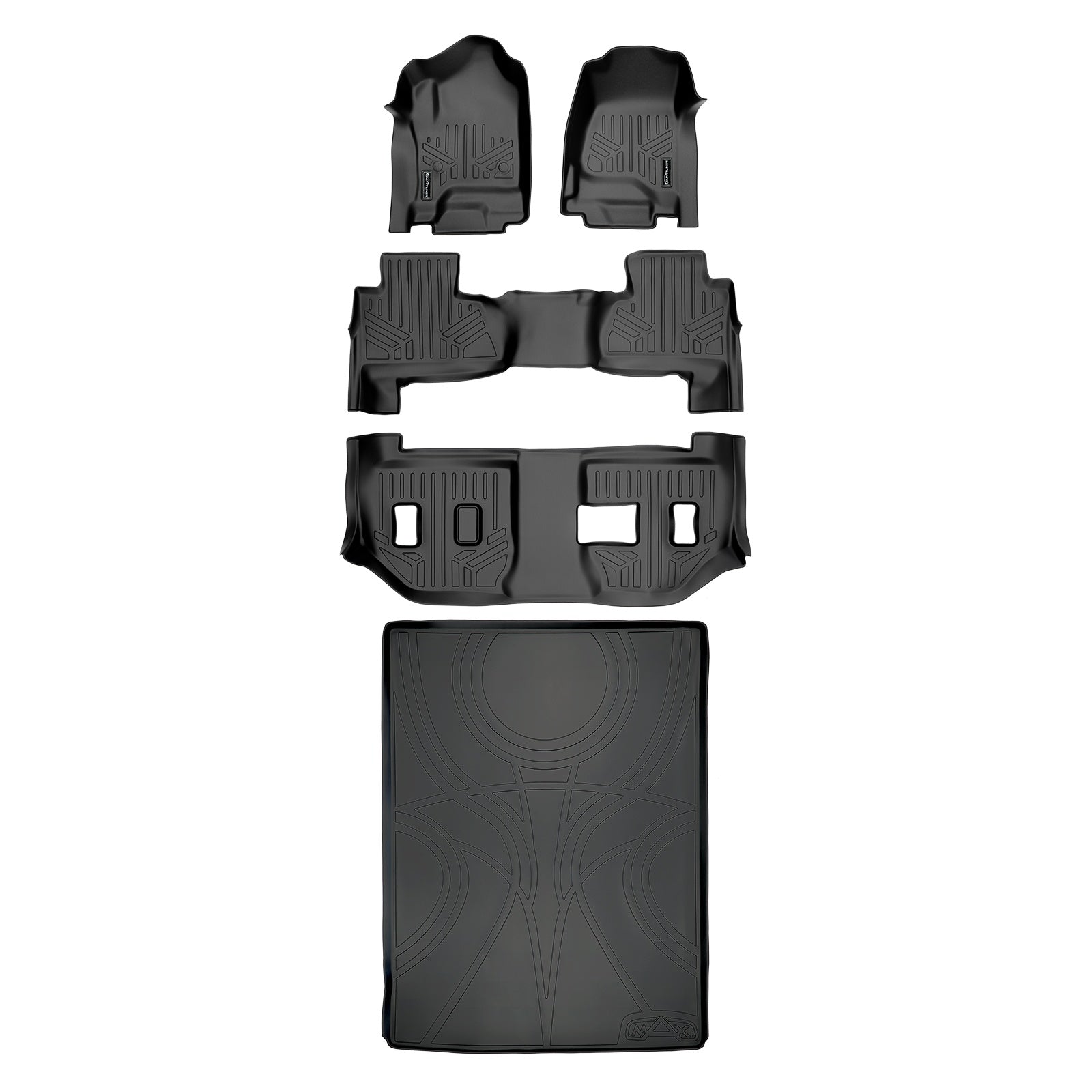 SMARTLINER 2015 - 2020 GMC Yukon XL 8 Passenger Custom Fit Floor Liners - 1st, 2nd, 3rd & 4th Rows