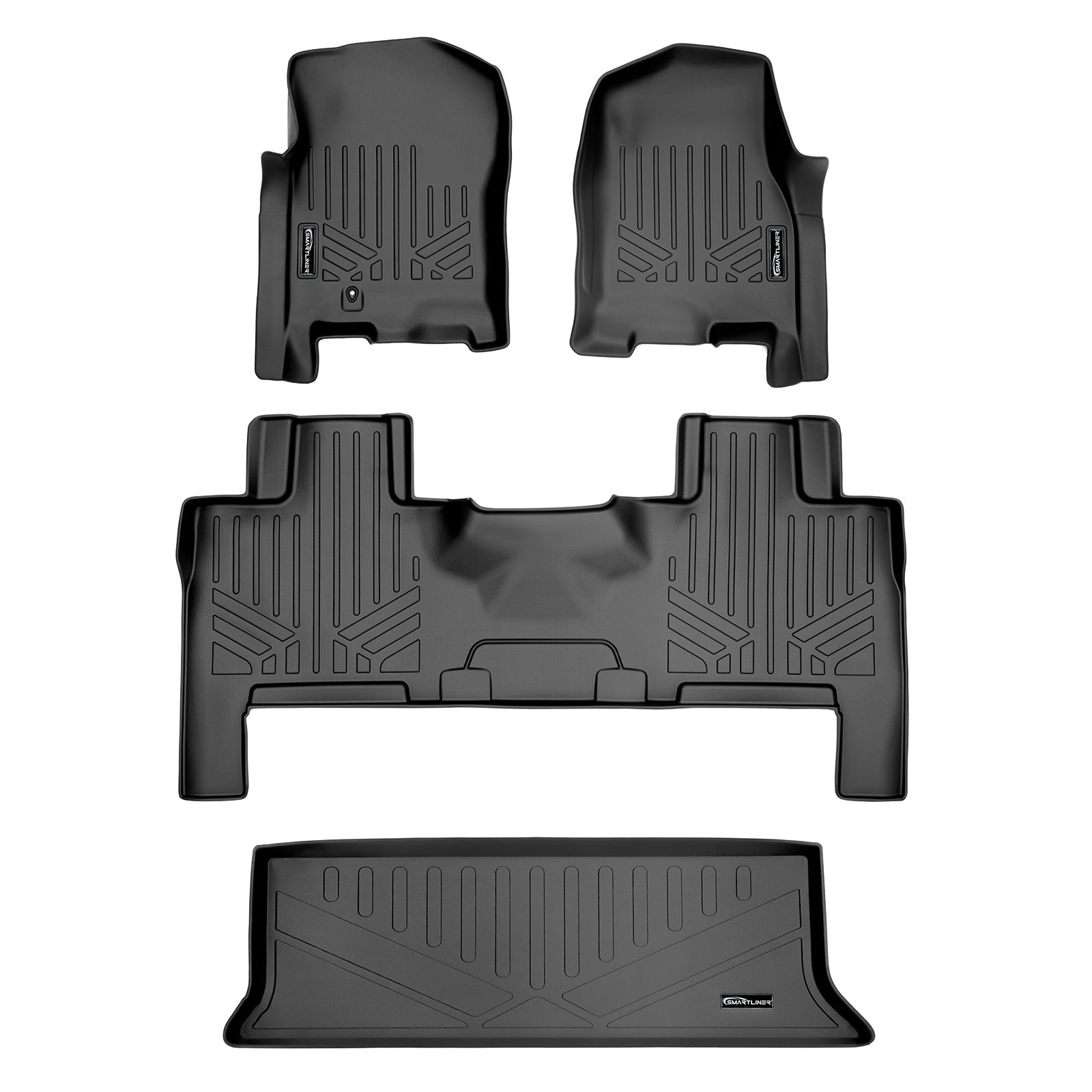 SMARTLINER 2007 - 2010 Ford Expedition 8 Passenger Custom Fit Floor Liners - 1st, 2nd & 3rd Rows