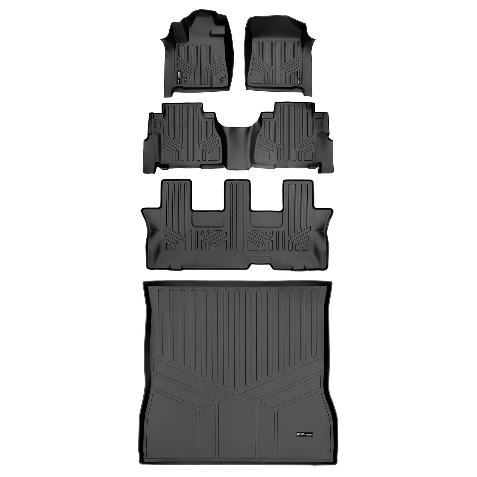 SMARTLINER 2008 - 2011 Toyota Sequoia All Configurations Custom Fit Floor Liners - 1st, 2nd, 3rd & 4th Rows