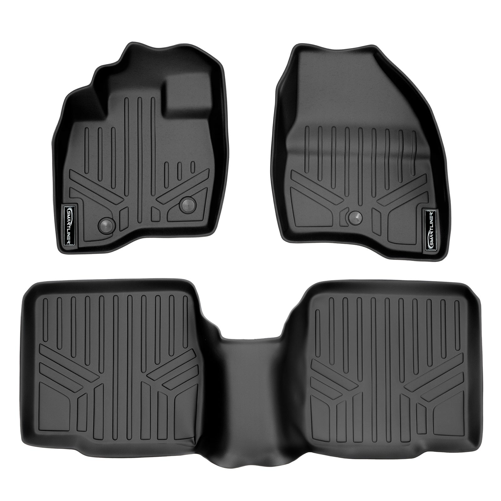 SMARTLINER 2011 - 2014 Ford Explorer 8 Passenger Custom Fit Floor Liners - 1st & 2nd Rows