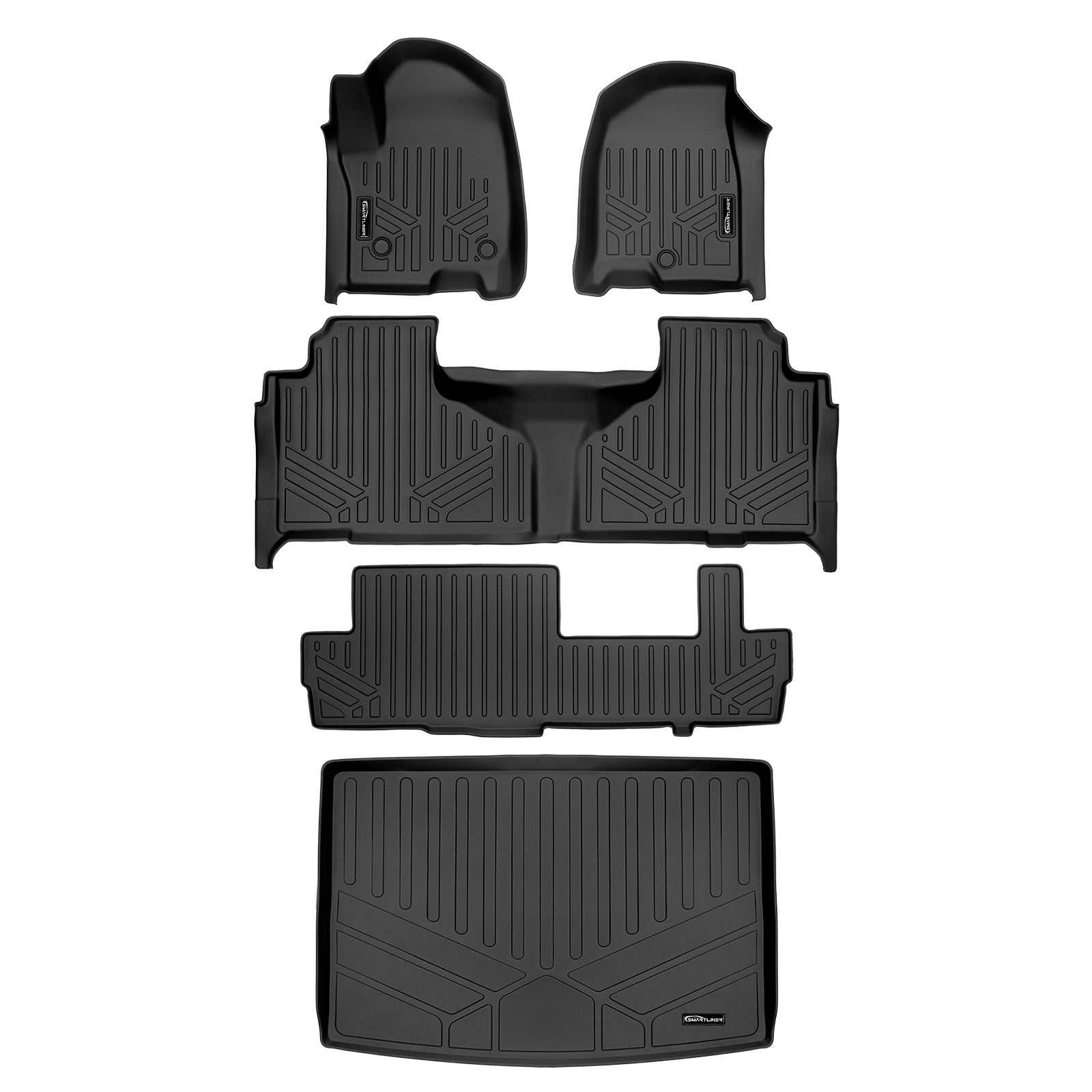 SMARTLINER 2021 - 2025 GMC Yukon XL 8 Passenger Custom Fit Floor Liners - 1st, 2nd, 3rd & 4th Rows