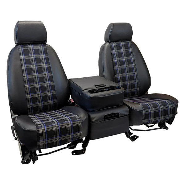 Custom Fit Truck Seat Covers for Ford, Chevy, Ram & Toyota – Plaid Designer Fabric | Made in USA