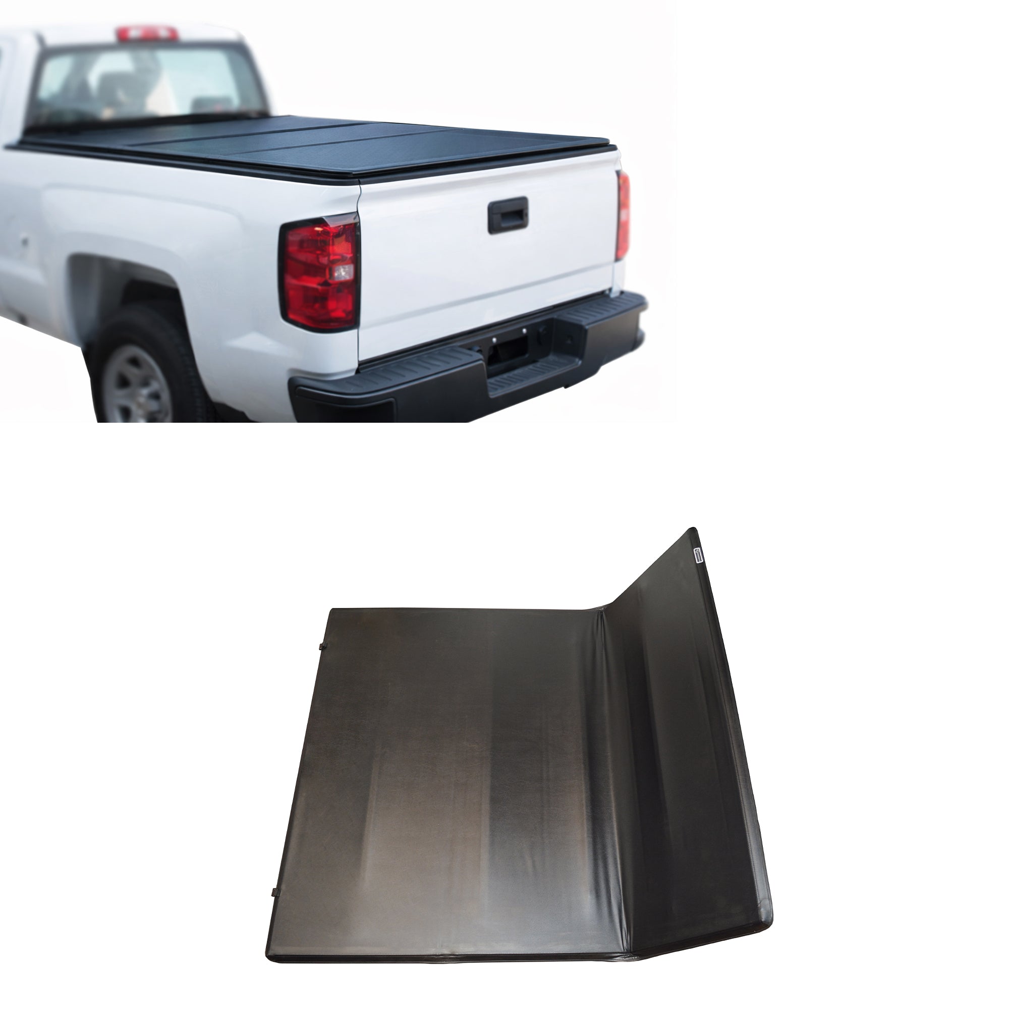 2014-2026 Chevrolet Silverado 1500 Premier Hard Tonneau Cover Trifold | Black Horse Off Road - Image 1