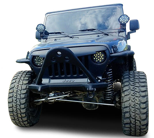 Universal Led 7" Dia.Lights Spot And Flood | Black Horse Off Road - Image 2