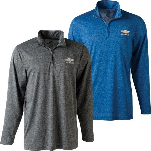 Chevrolet Gold Bowtie Mens Cool & Dry Performance Quarter Zip Jacket