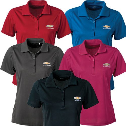 Ladies Chevrolet Gold Bowtie Ice Pique Polo
