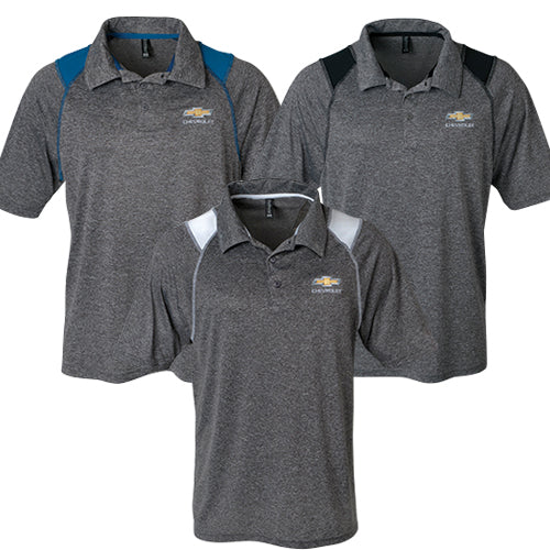 Men’s Chevrolet Gold Bowtie Mystic Heather Polo