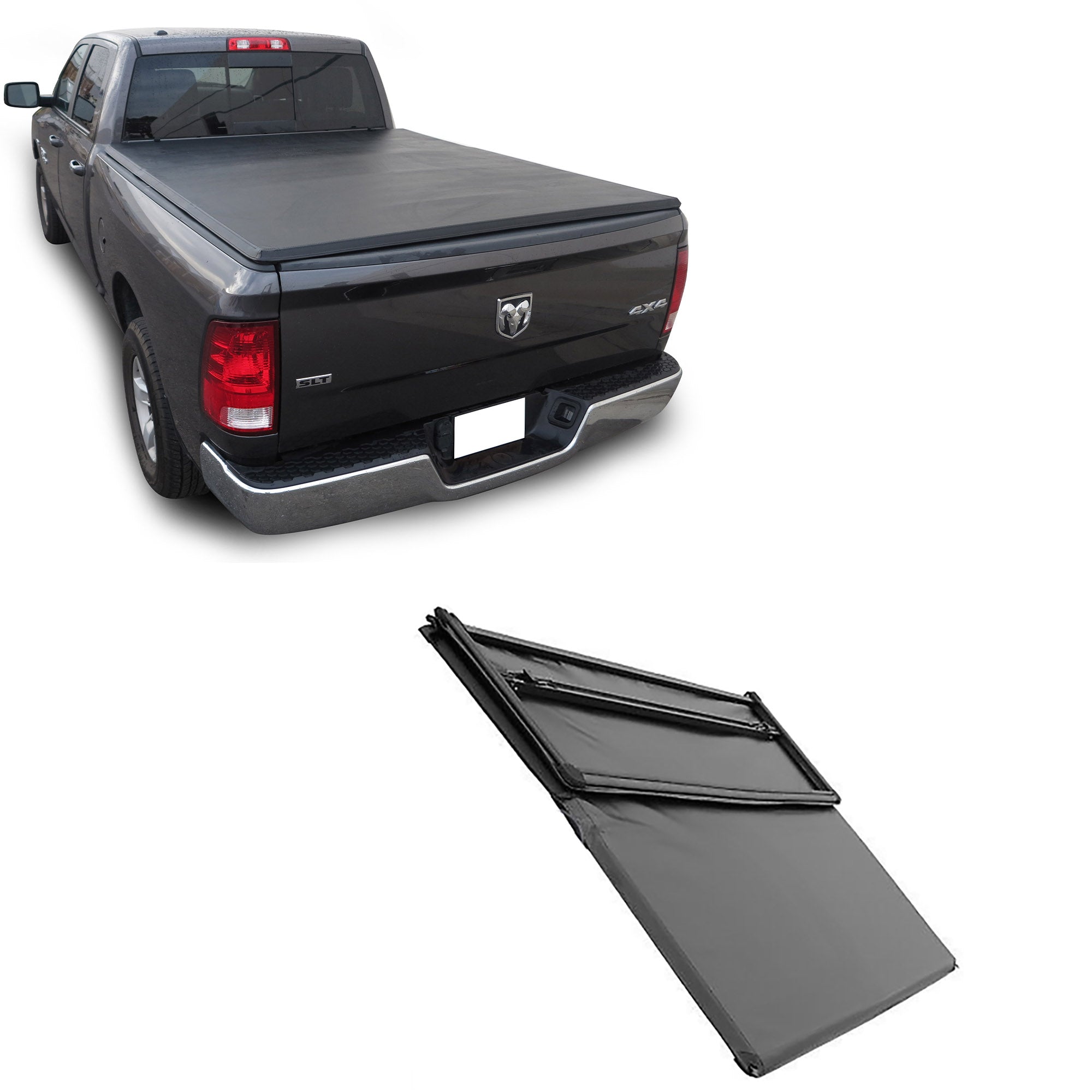2010-2025 Dodge Ram 1500 Premier Soft Tonneau Cover Trifold | Black Horse Off Road - Image 10