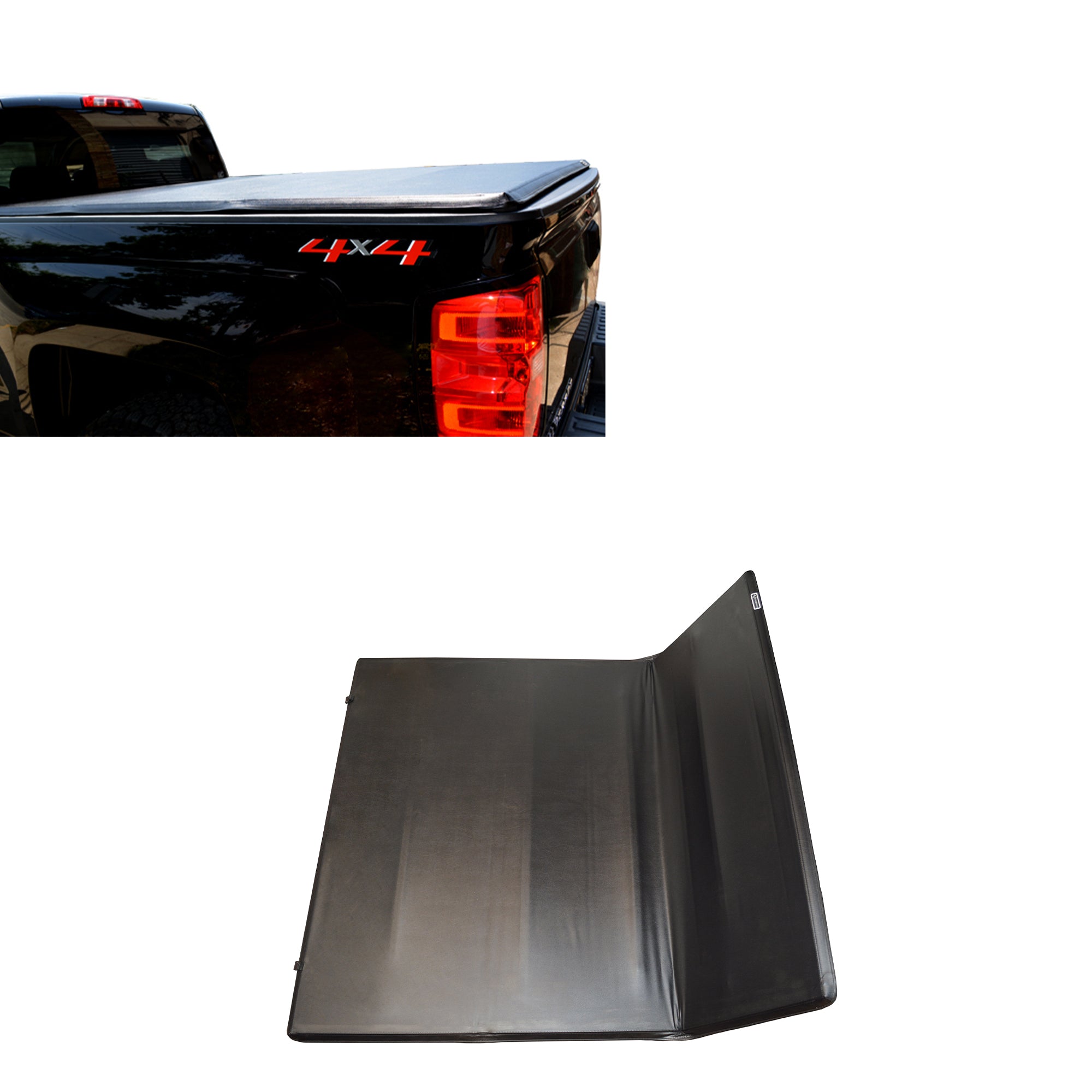 2014-2025 Sierra 1500 Premier Soft Tonneau Cover Trifold | Black Horse Off Road - Image 1