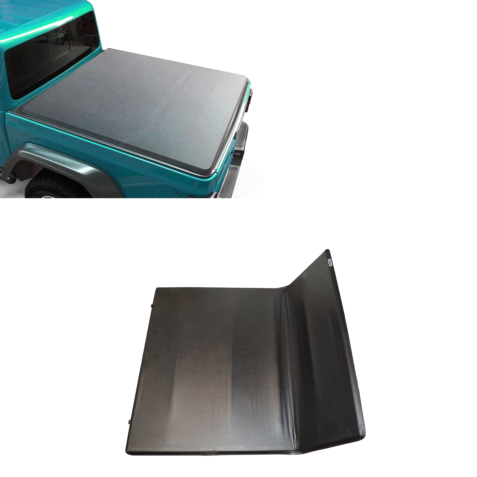 2020-2025 Jeep Gladiator Premier Soft Tonneau Cover Trifold | Black Horse Off Road - Image 1