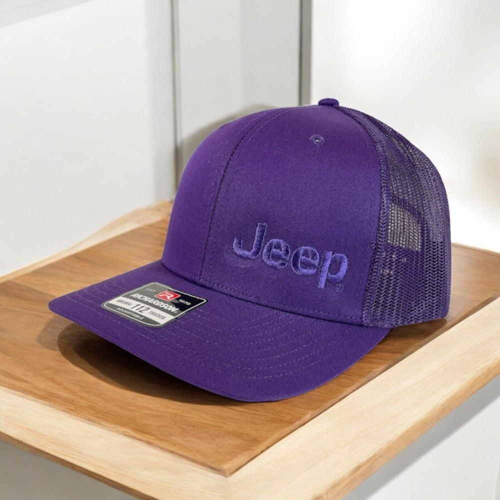 Hat - Jeep Text TONAL Trucker - Purple