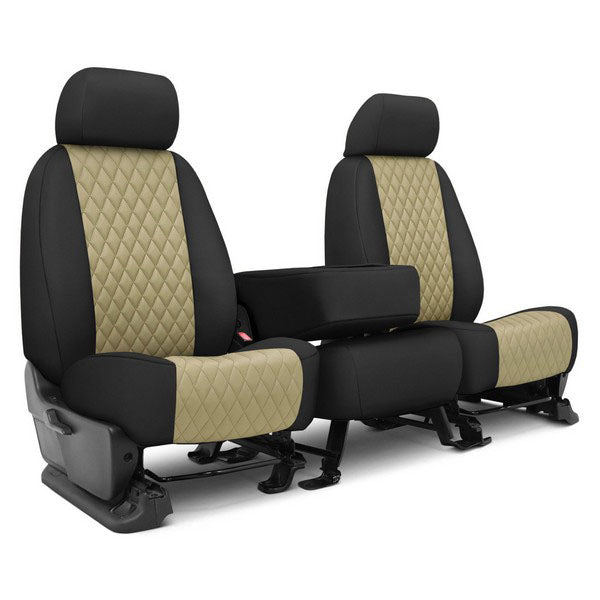 Custom Fit Truck Seat Covers for Ford, Chevy, Ram & Toyota – Faux Leather Diamond Quilted | Made in USA