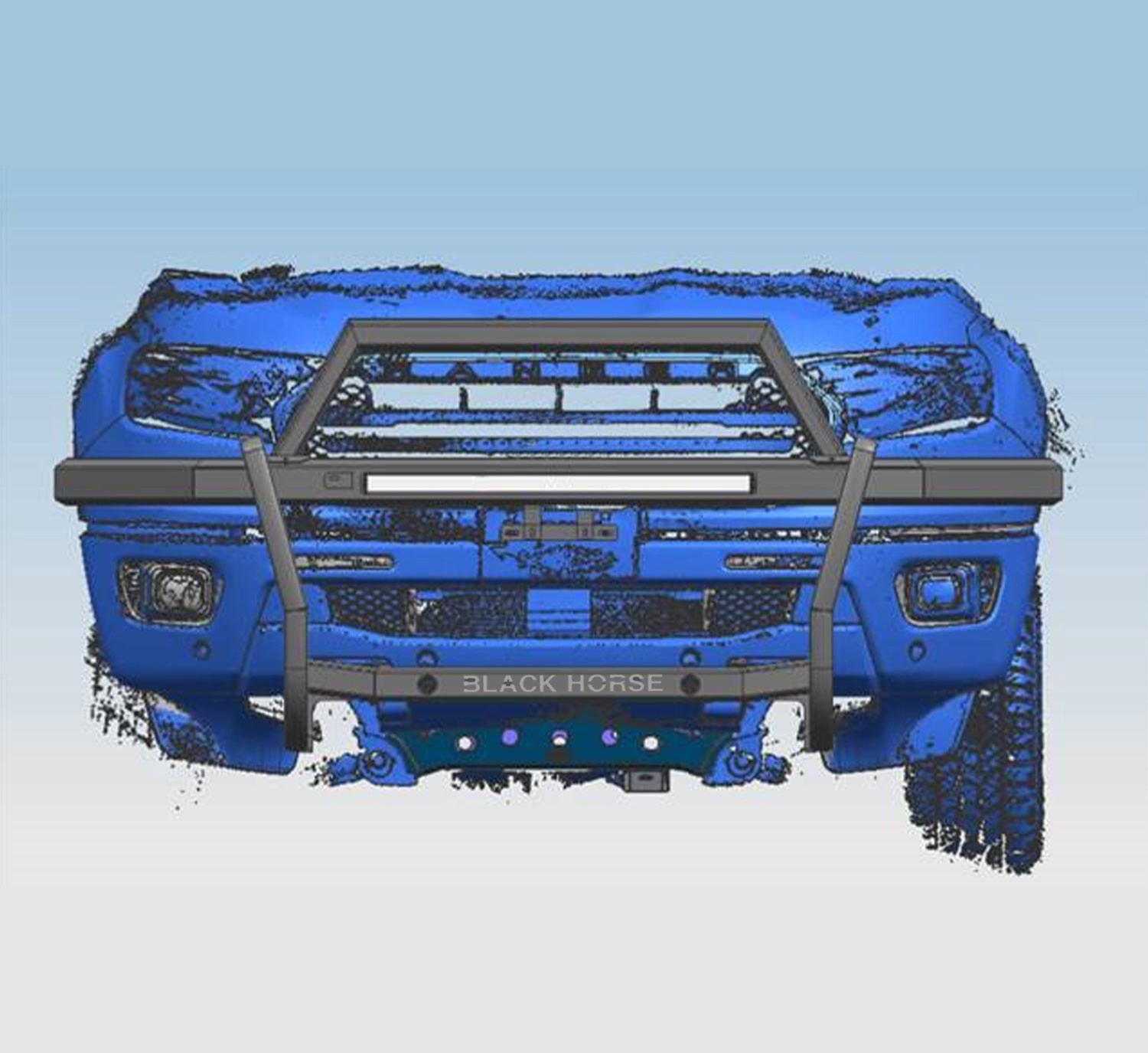 2019-2025 Dodge Ram 1500 Rambler Grille Guard Modular | Black Horse Off Road - Image 3