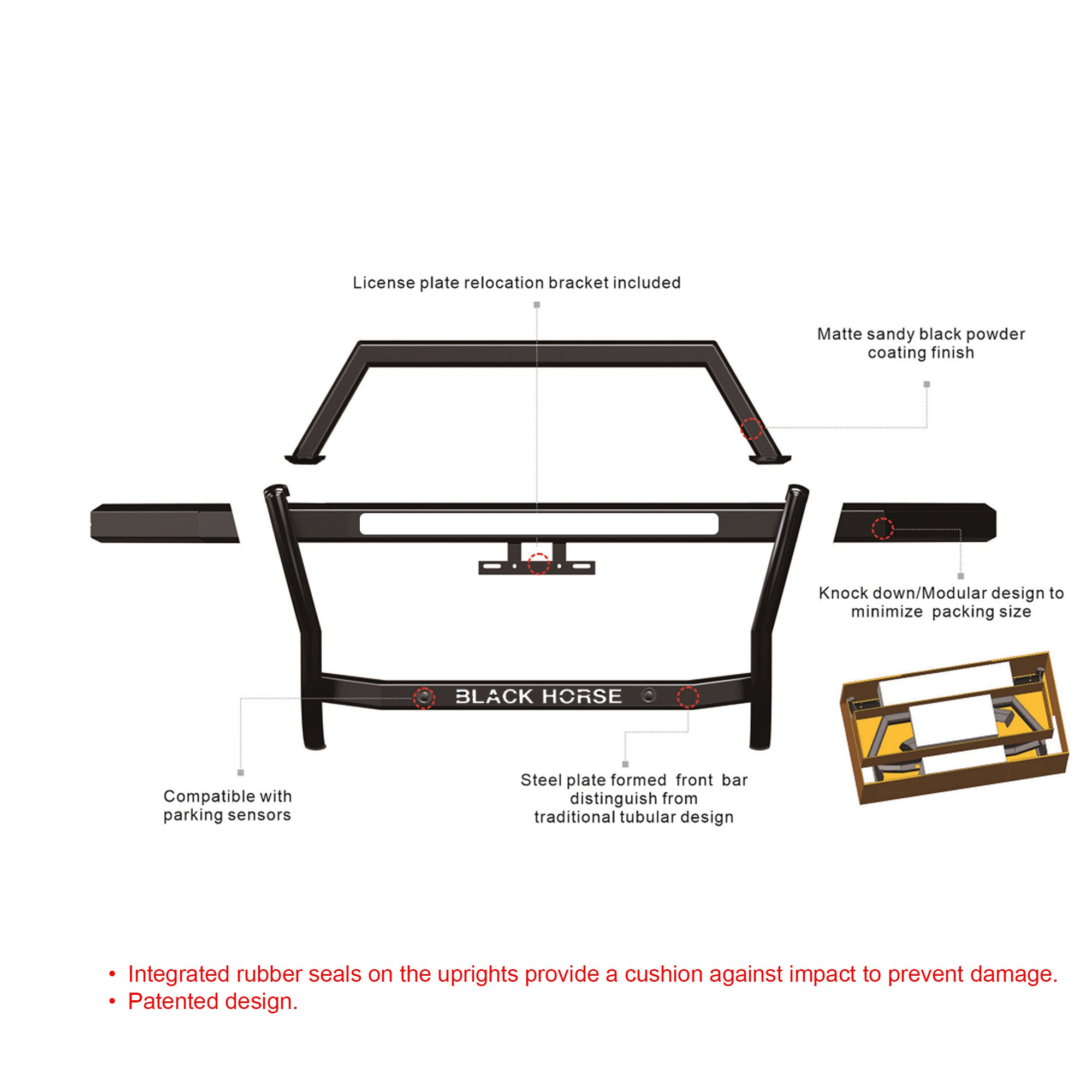 2025 Toyota 4Runner Rambler Grille Guard Modular | Black Horse Off Road - Image 2