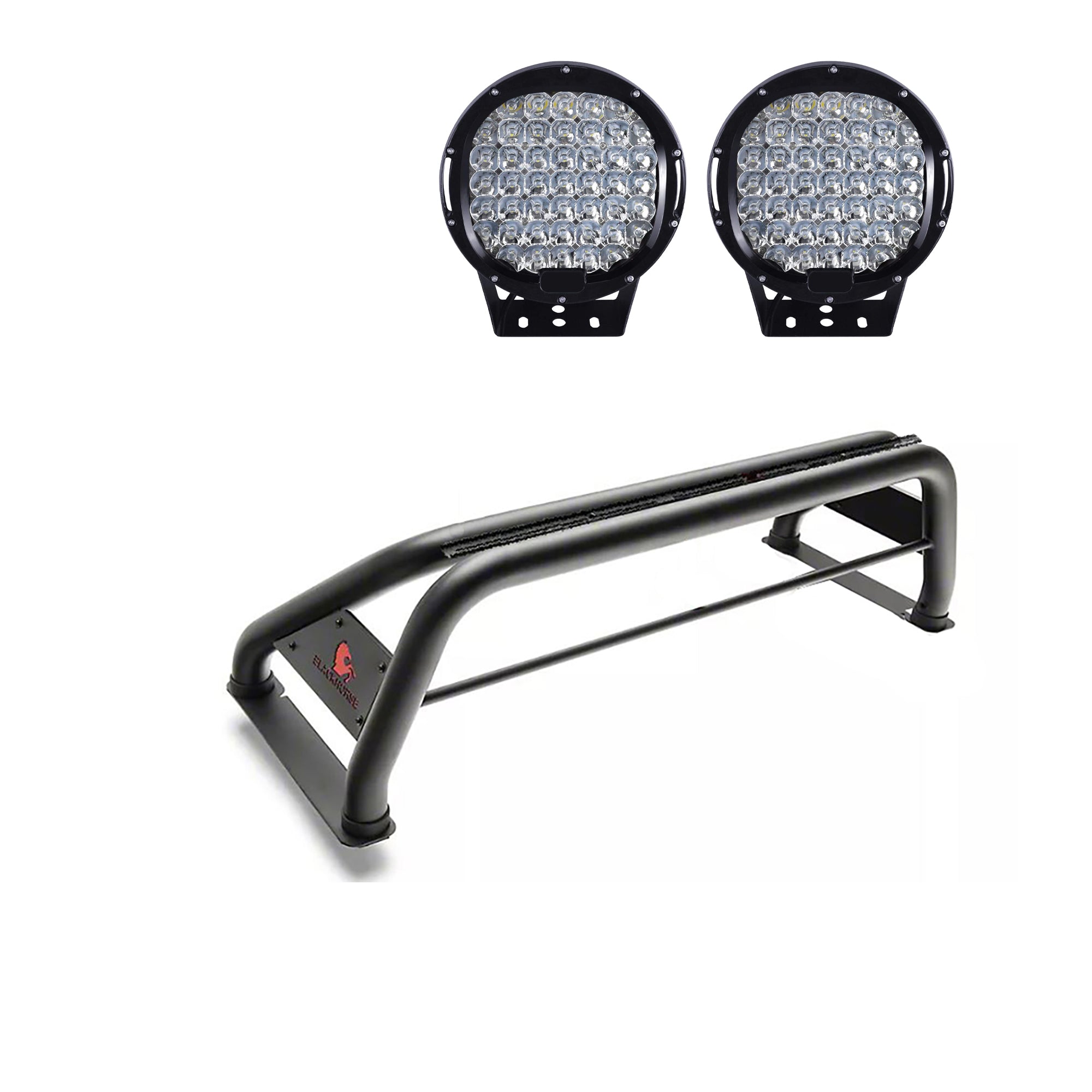 Classic Roll Bar Kit W/ Set of 9" Black Round LED Light | Black Horse Off Road - Image 5