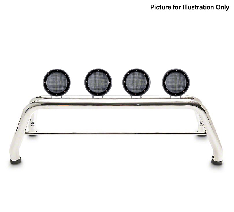 2019-2026 Dodge Ram 1500 Classic Roll Bar Kit 2 sets of 5.3" Dia. Black LED Flood Lights w/ Harness and Switch | Black Horse Off Road - Image 8