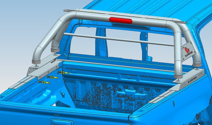2005-2026 Toyota Tacoma Classic Roll Bar Kit Includes 1 40in LED Light Bar | Black Horse Off Road - Image 4