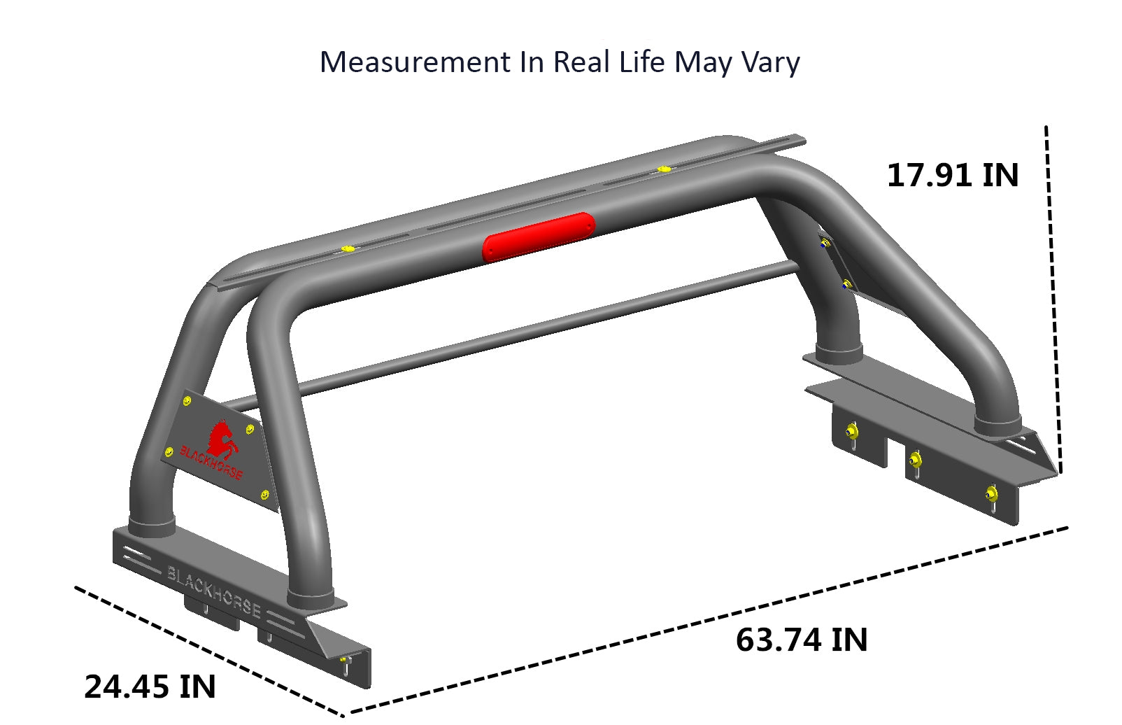 2005-2026 Toyota Tacoma Classic Roll Bar Kit Includes 1 40in LED Light Bar | Black Horse Off Road - Image 9