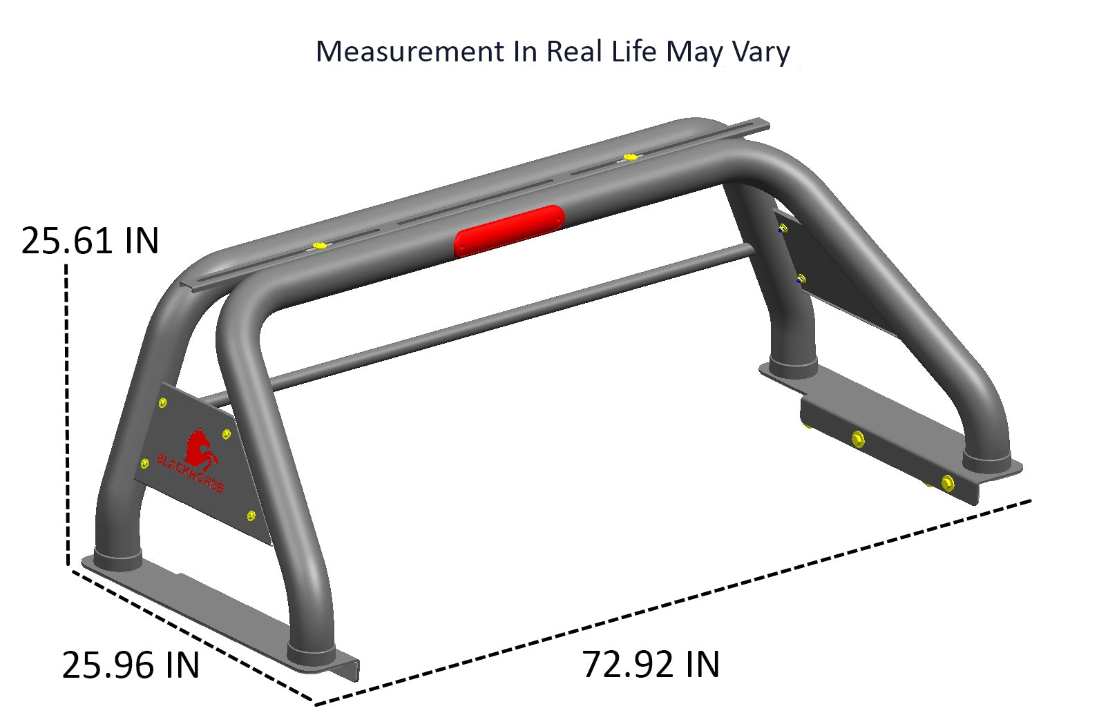 1999-2026 Ford F-250 Super Duty Classic Roll Bar Kit Incl. 2 pairs of 7.0"Dia. LED Lights w/ Black Trim Rings w/ Wiring Harness and Switch | Black Horse Off Road - Image 8