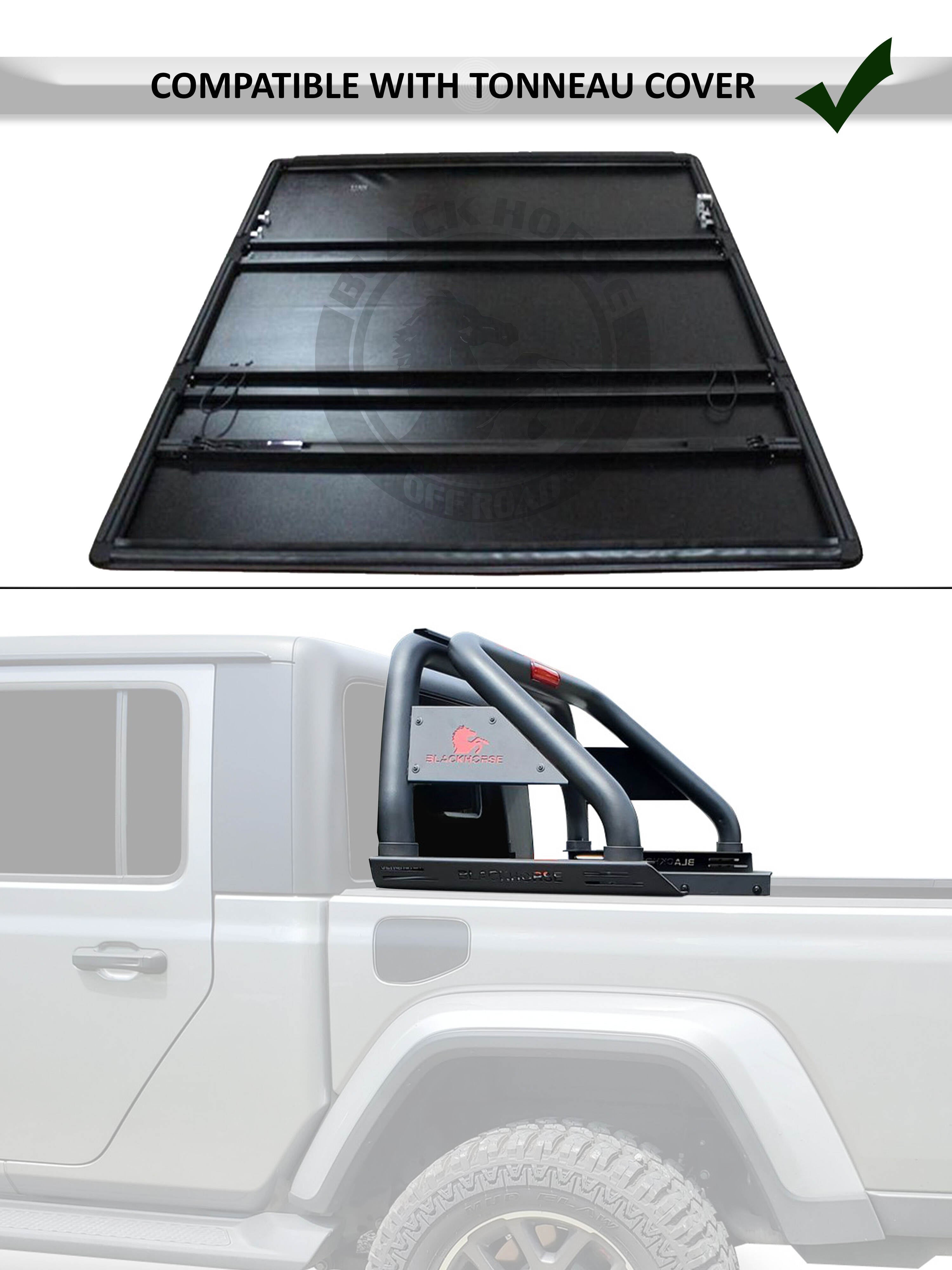2020-2026 Jeep Gladiator Classic Roll Bar Kit Includes 1 40in LED Light Bar | Black Horse Off Road - Image 4