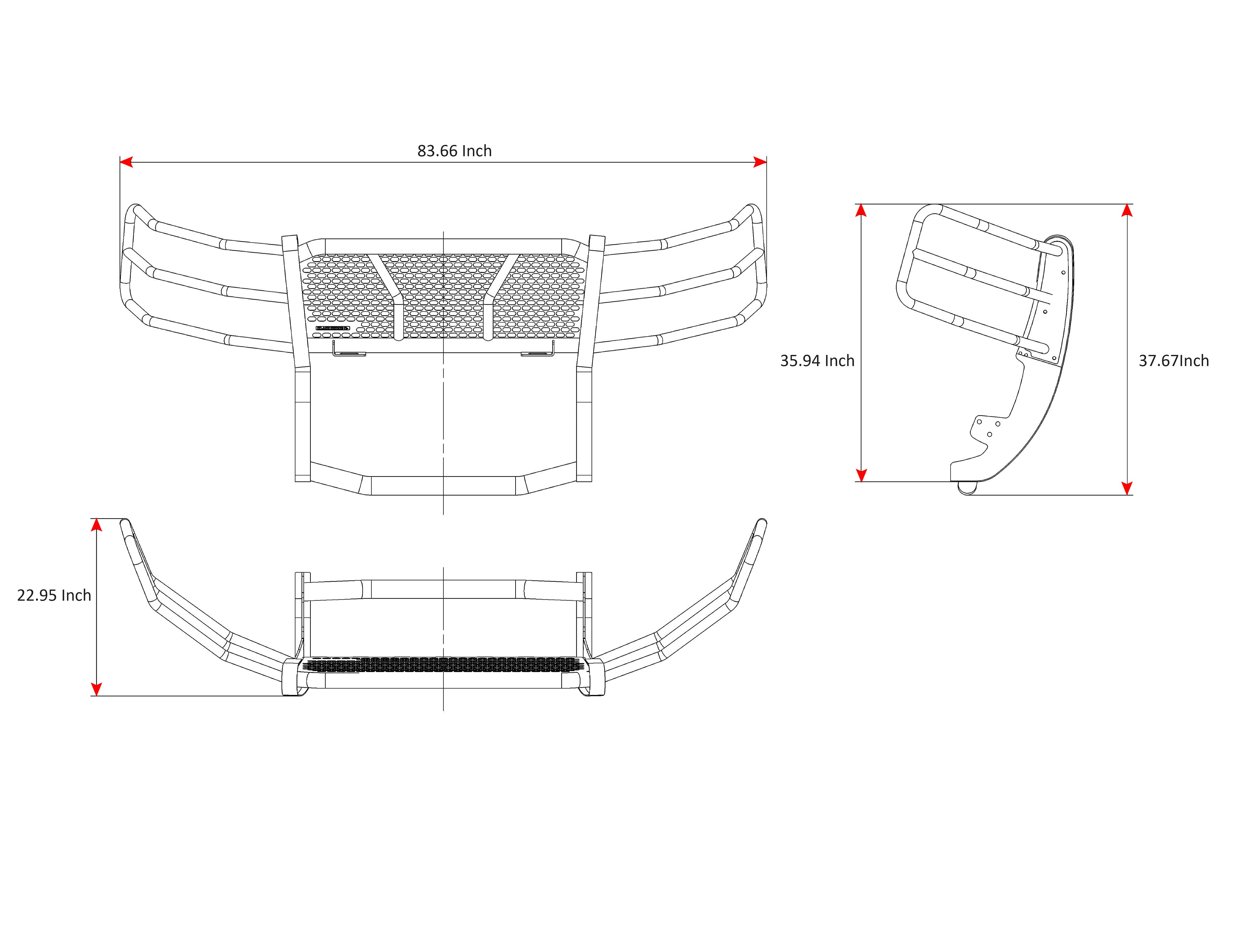 2007-2013 Chevrolet Silverado 1500 Rugged Heavy Duty Grille Guard Modular | Black Horse Off Road - Image 9