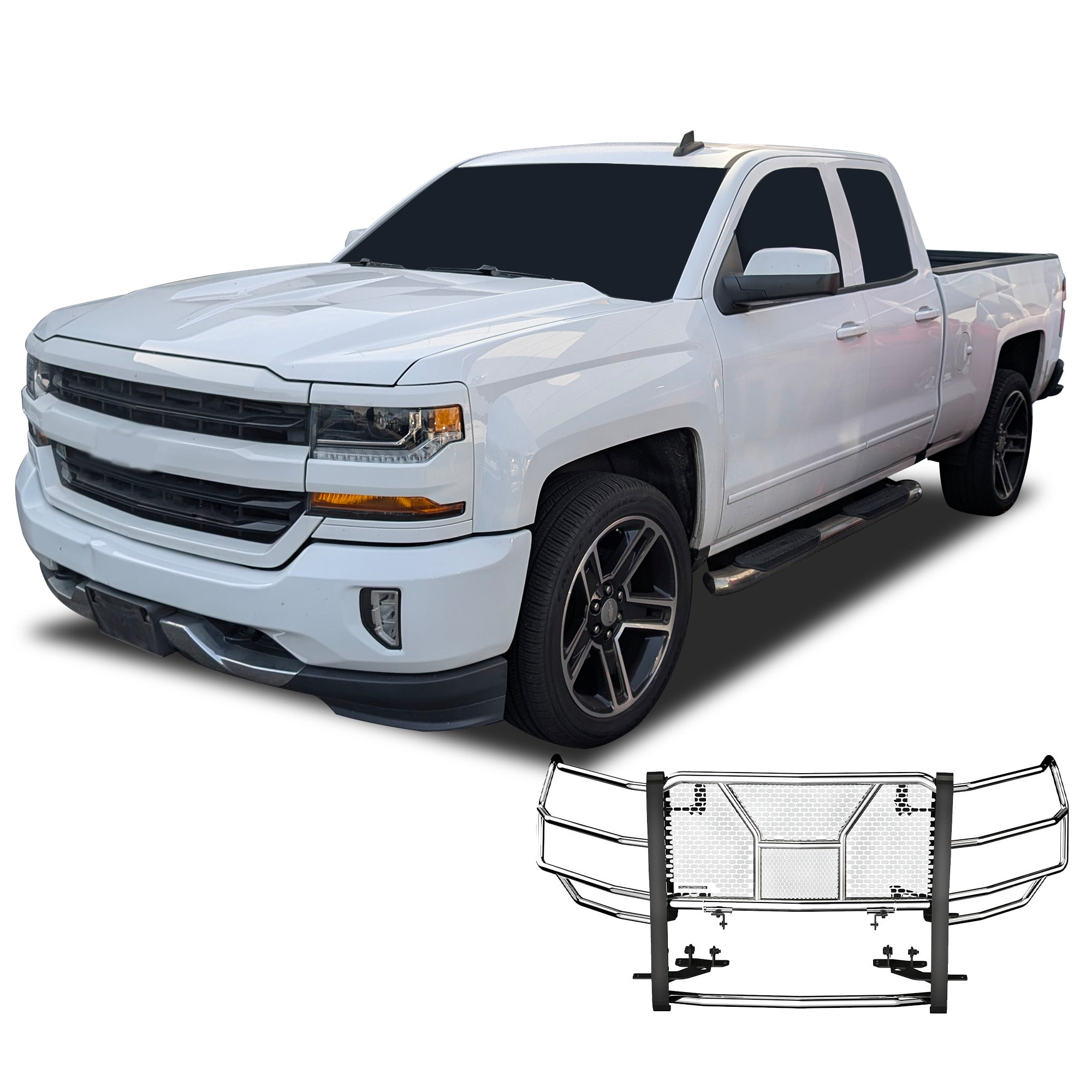 2019-2026 Chevrolet Silverado 1500 Rugged Heavy Duty Grille Guard Modular | Black Horse Off Road - Image 1