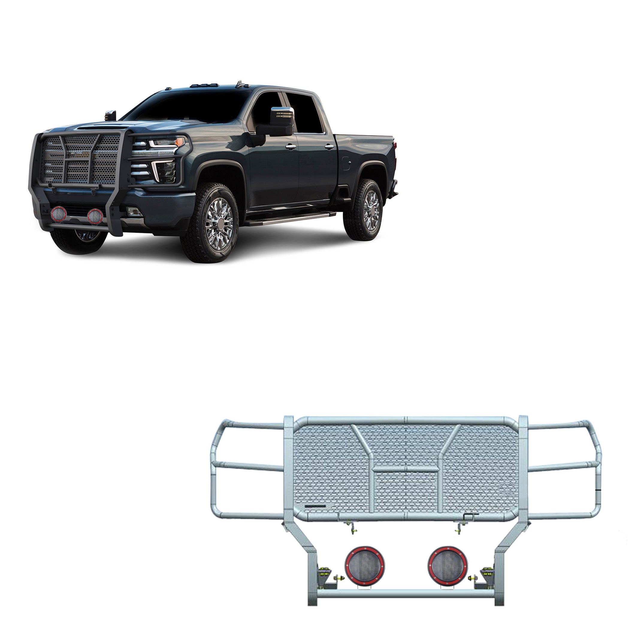 2020-2026 Chevrolet Silverado 2500 Hd Rugged Heavy Duty Grille Guard Kit Modular | Black Horse Off Road - Image 1