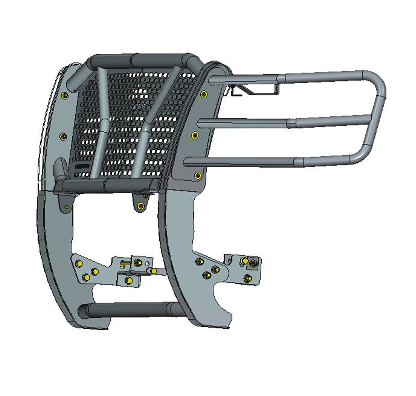 2007-2014 Chevrolet Avalanche Rugged Heavy Duty Grille Guard Kit Modular Includes 20" Double Row LED Light | Black Horse Off Road - Image 5