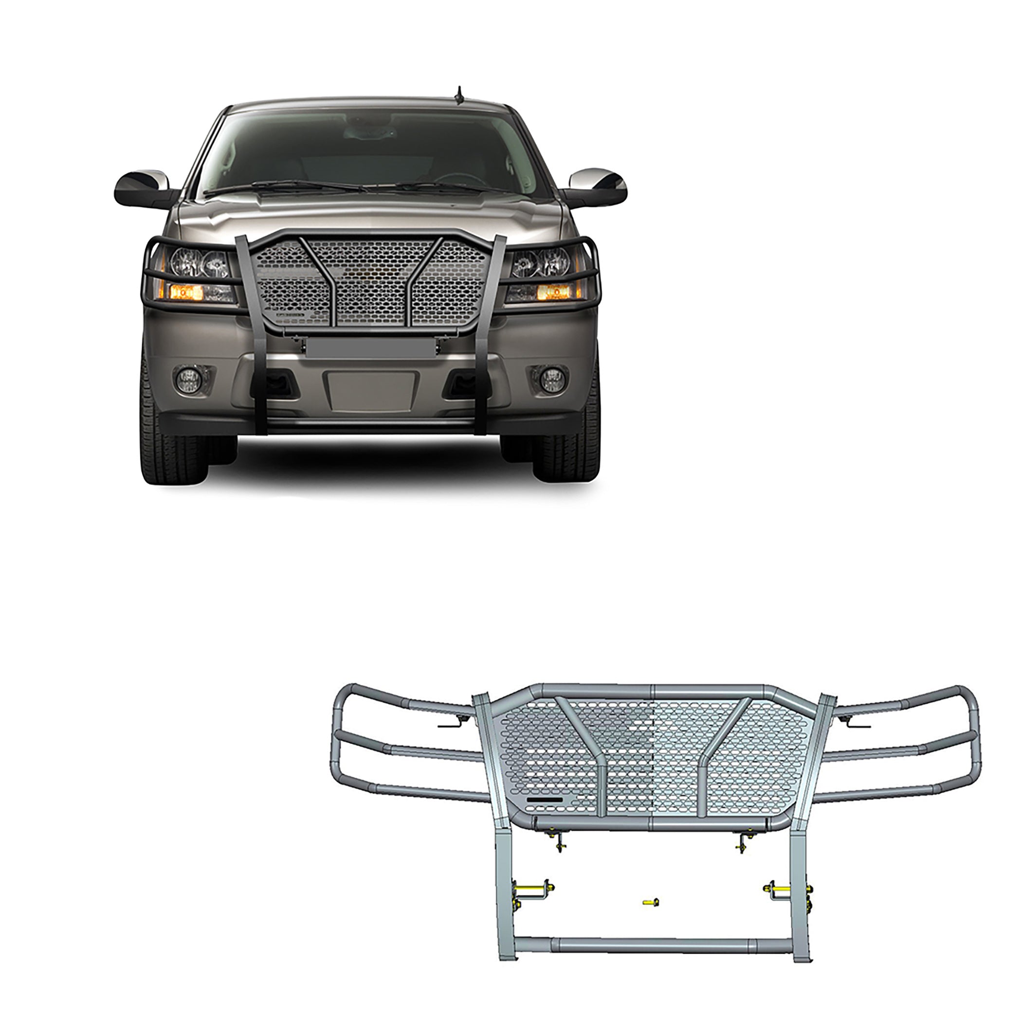 2007-2014 Chevrolet Avalanche Rugged Heavy Duty Grille Guard Modular | Black Horse Off Road - Image 1