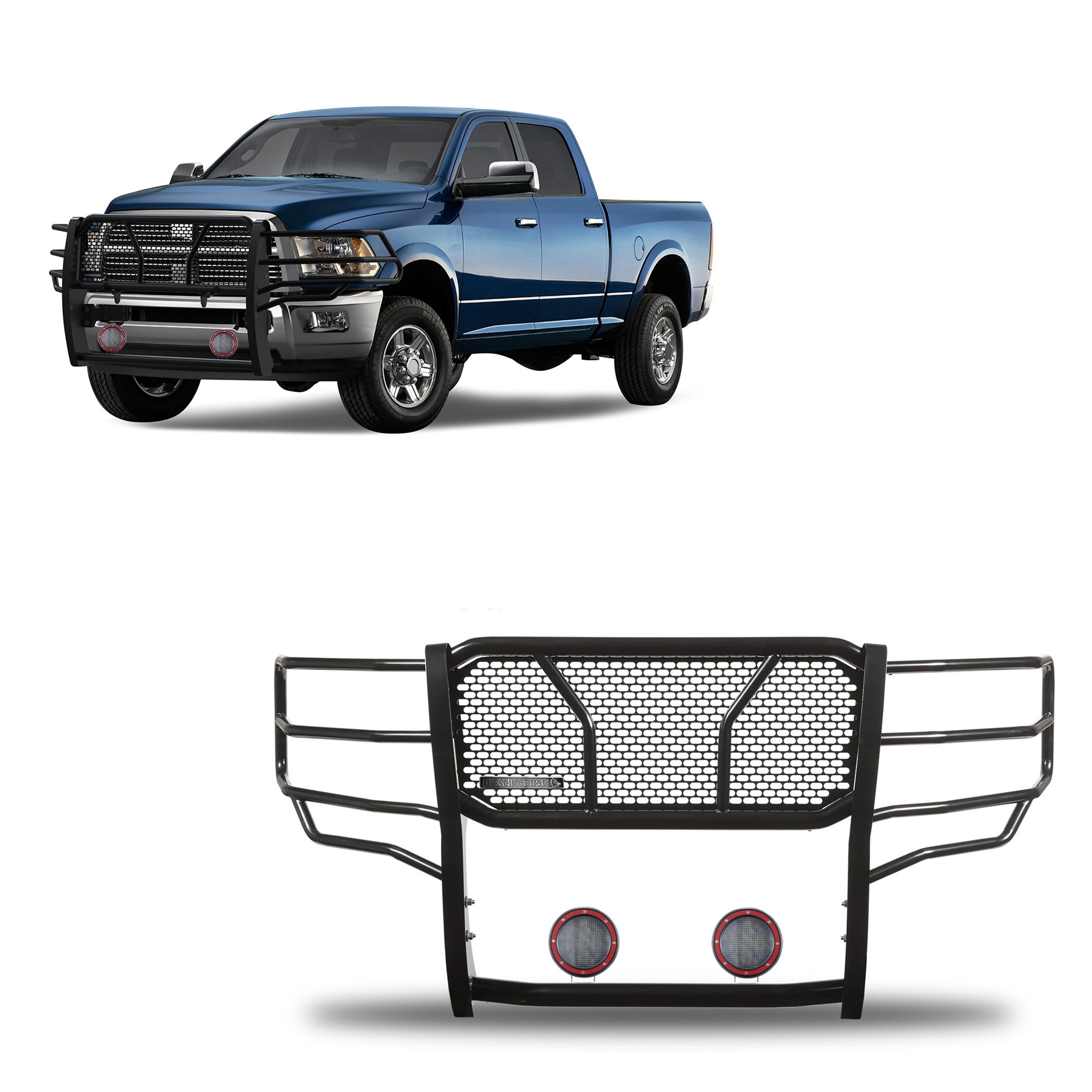 2010-2018 Dodge Ram 2500 Rugged Heavy Duty Grille Guard Kit Modular | Black Horse Off Road - Image 1