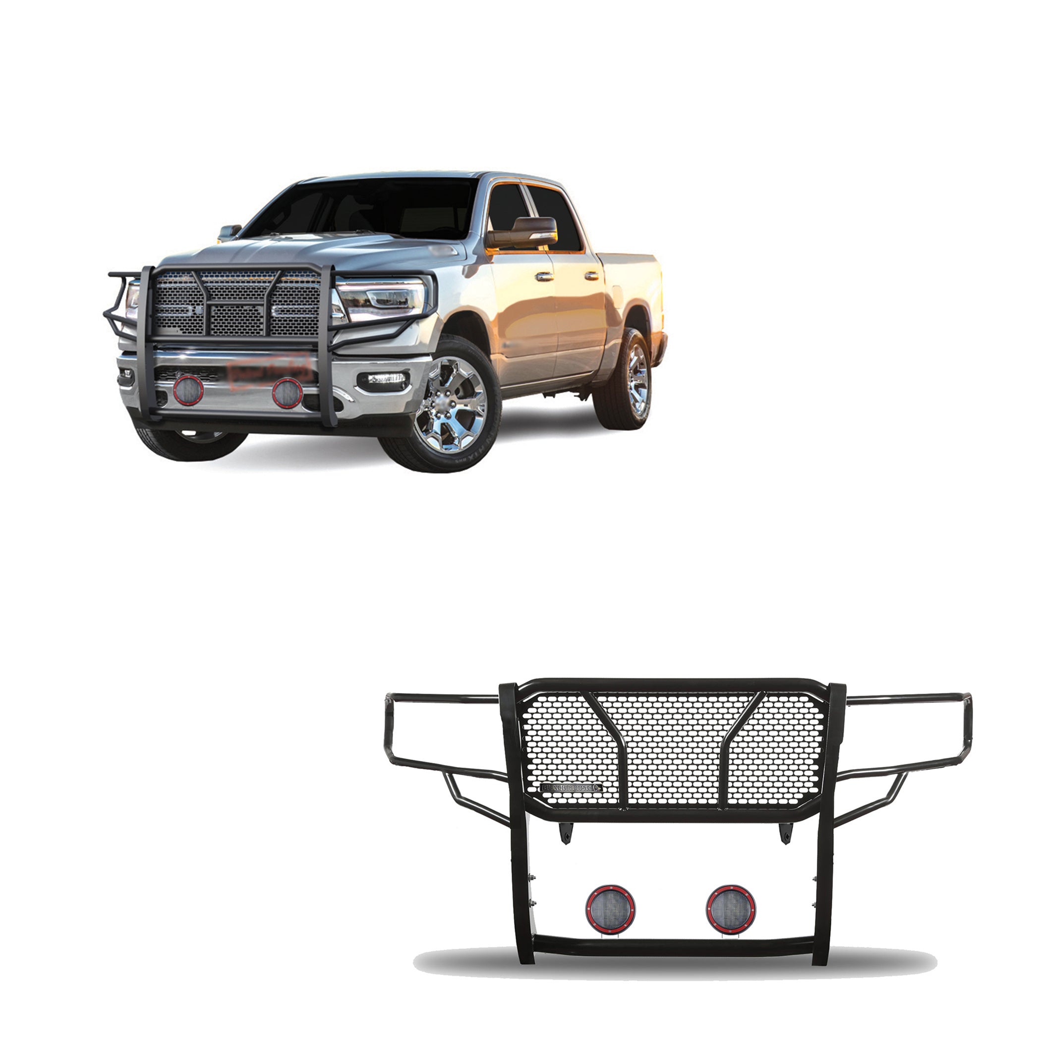 2019-2026 Dodge Ram 1500 Rugged Heavy Duty Grille Guard Kit Modular | Black Horse Off Road - Image 1