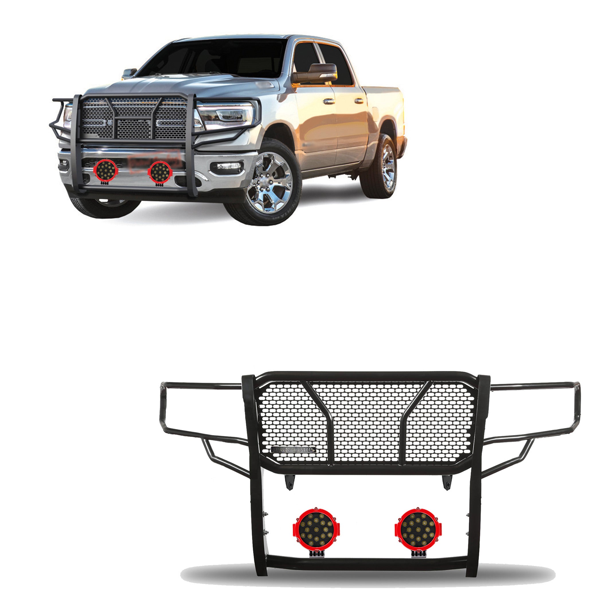 2019-2026 Dodge Ram 1500 Rugged Heavy Duty Grille Guard Kit Modular | Black Horse Off Road - Image 1