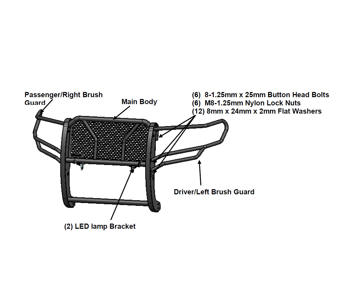 2019-2026 Dodge Ram 1500 Rugged Heavy Duty Grille Guard Modular | Black Horse Off Road - Image 9