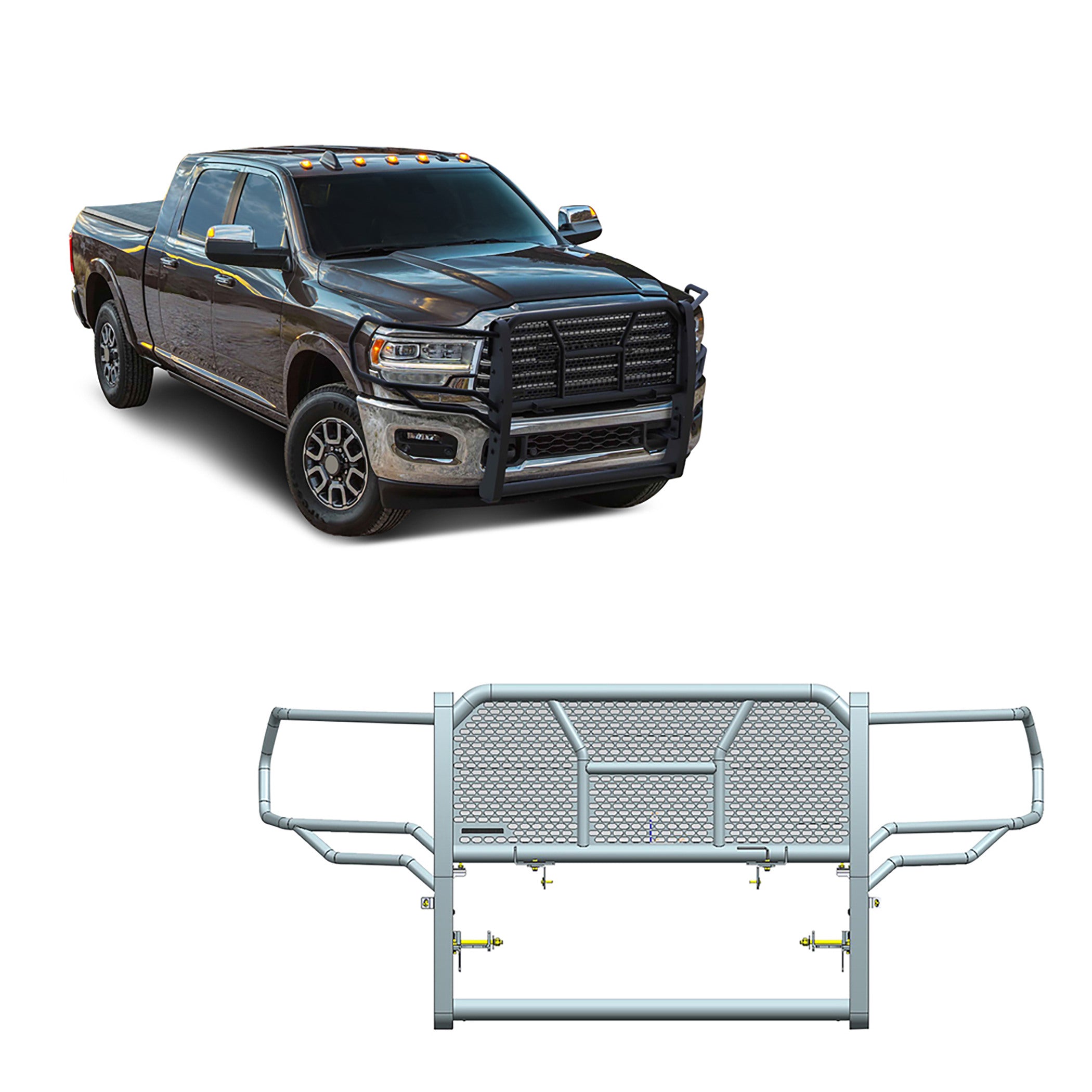 2019-2026 Dodge Ram 2500 Rugged Heavy Duty Grille Guard Modular | Black Horse Off Road - Image 1