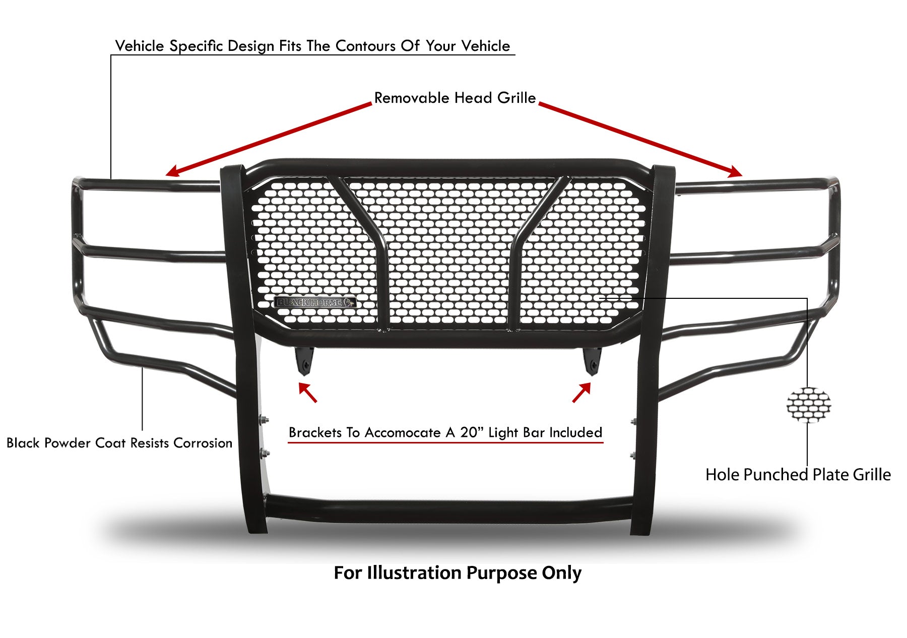 2015-2020 Ford F-150 Rugged Heavy Duty Grille Guard Modular | Black Horse Off Road - Image 9